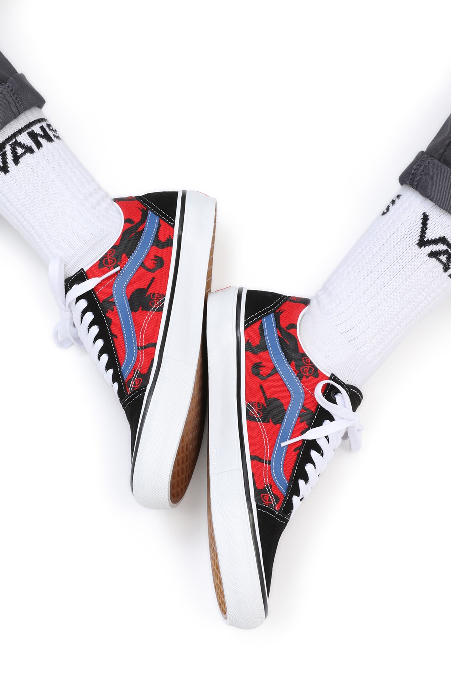 SKATE OLD SKOOL (KROOKED BY NATAS FOR RAY) RED 2