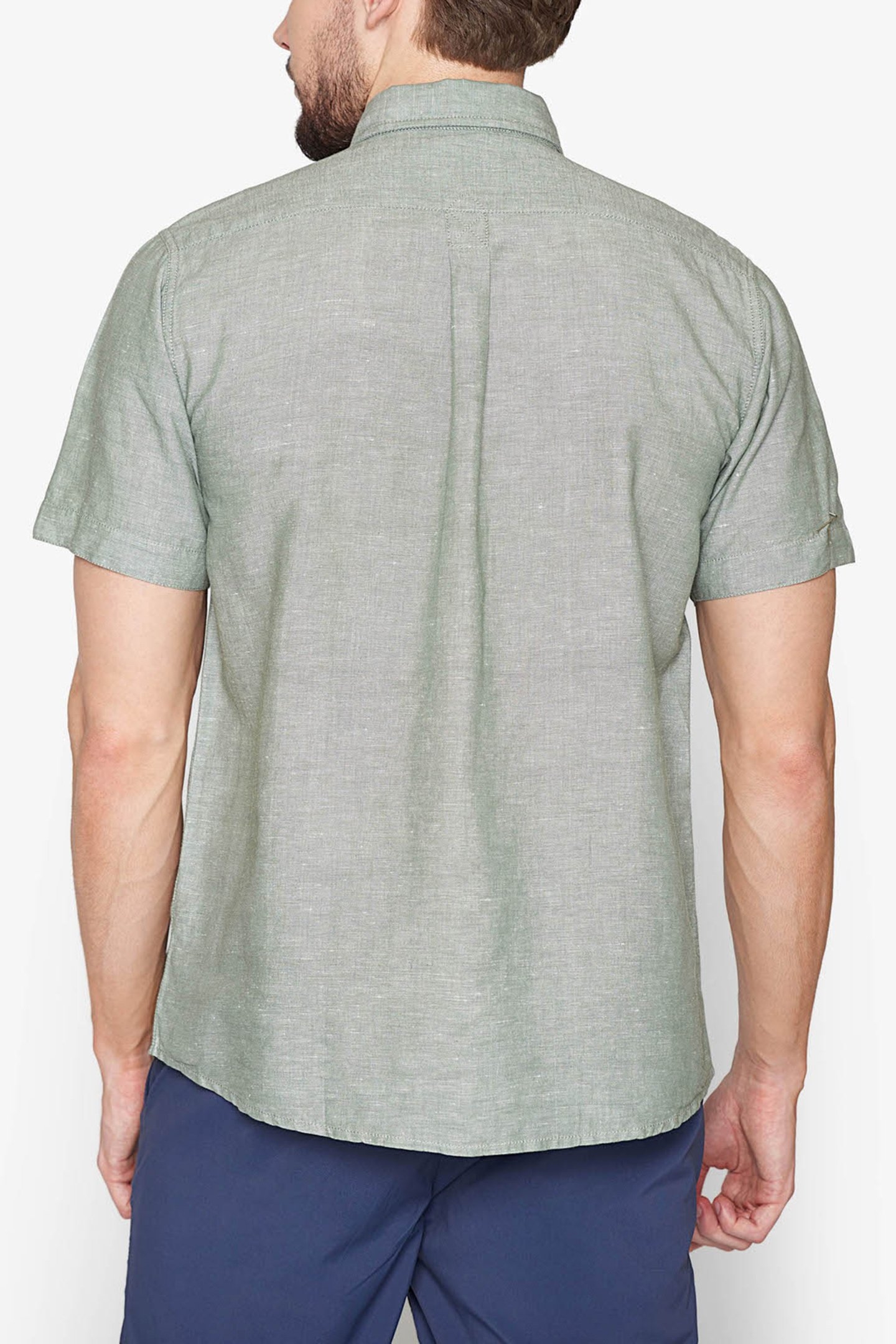 THERKELSI LINEN/COTTON BOTTLE GREEN 2