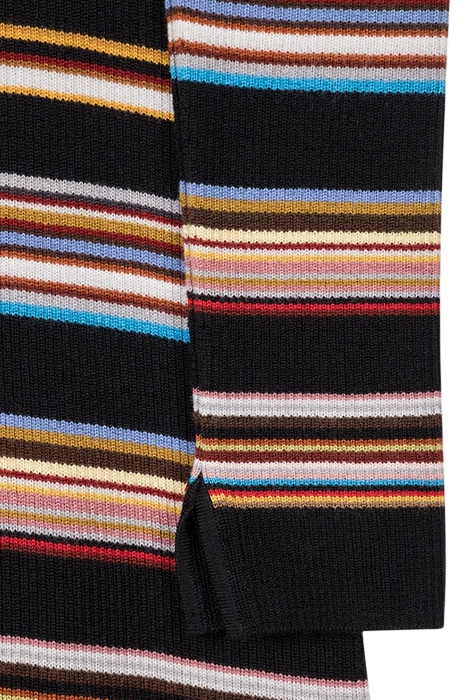 WOMENS KNITTED LONGLINE CARDIGAN BLACK 5