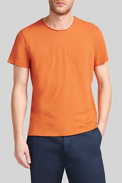 ORANGE ORGANIC COTTON ESSENTIAL ROUND-NECK T-SHIRT 1