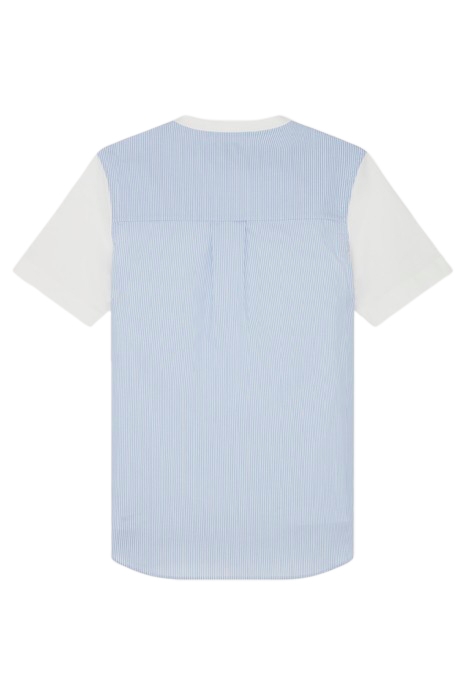 MENS TSHIRT CONTRAST PANEL WHITE 2