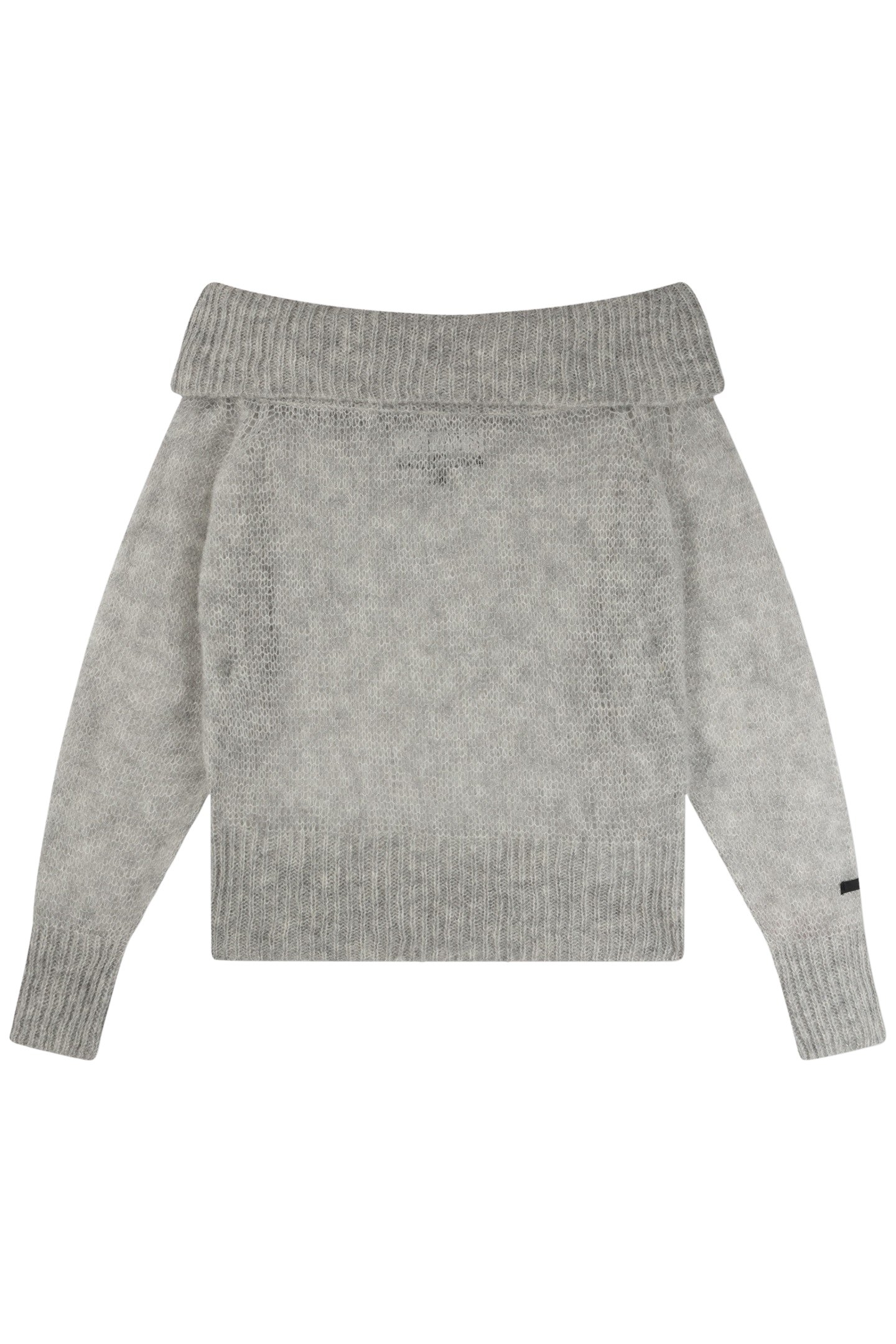 THIN OFF SHOULDER SWEATER LIGHT GREY MELEE 4