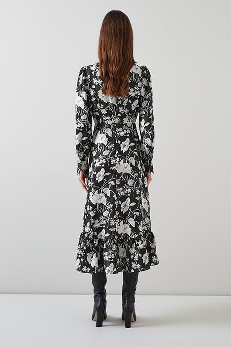 WINONA - MIDI DRESS BLACK/CREAM 2