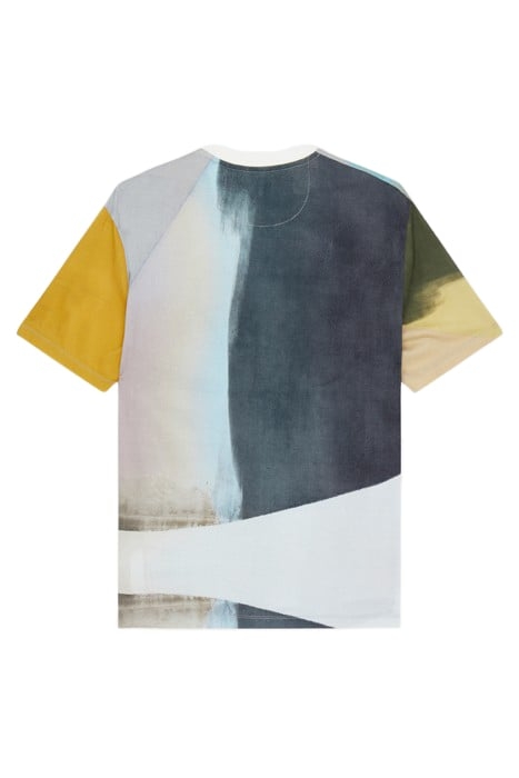 MENS TSHIRT GEOMETRIC PRINT WHITE 2