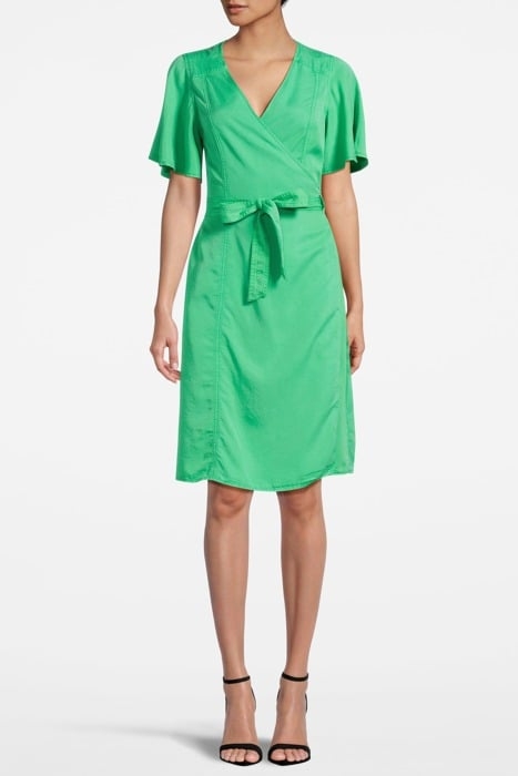 WRAP DRESS BREEZY TENCEL ISLAND GREEN 1
