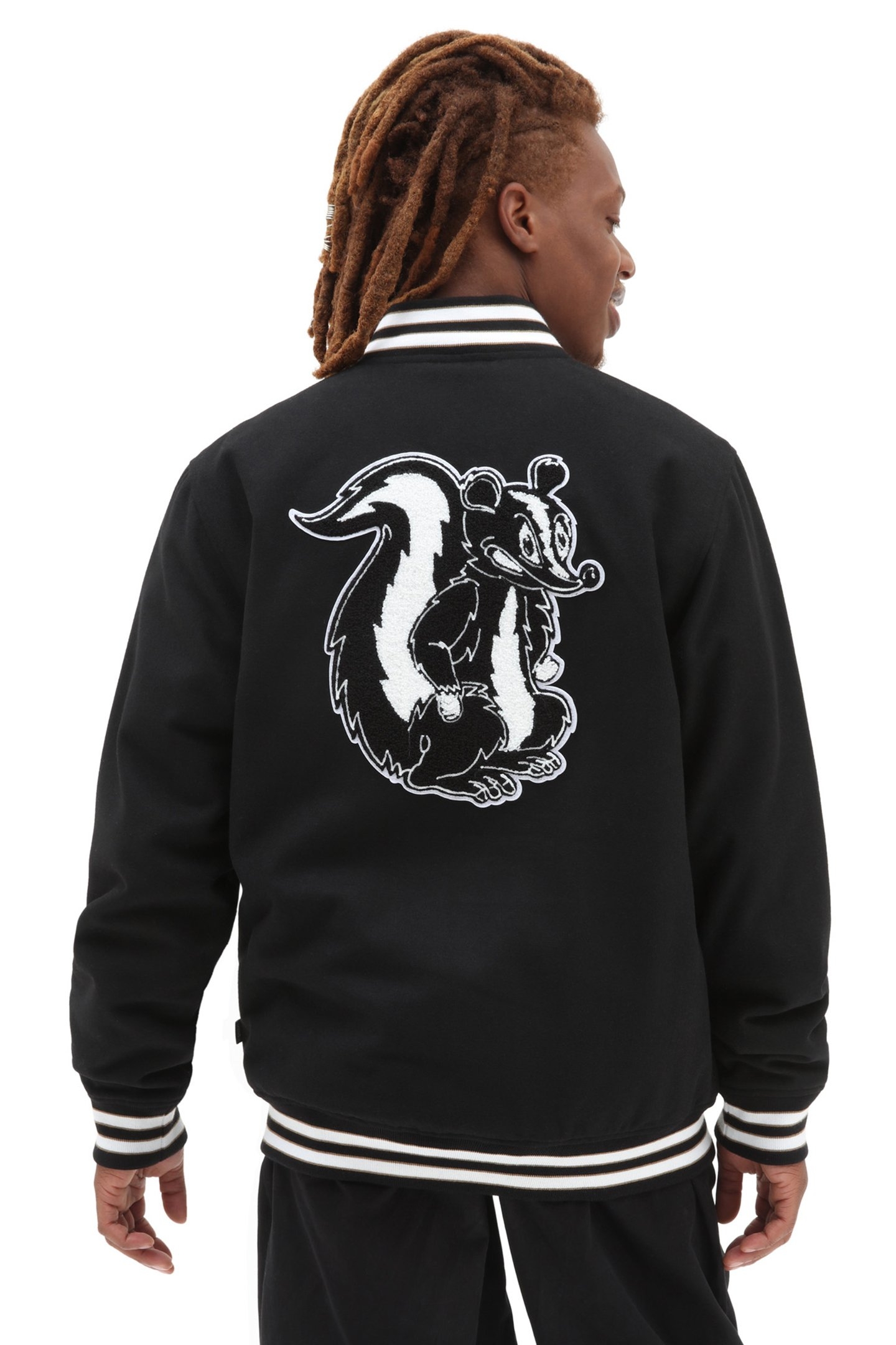 CHECKERBOARD RESEARCH VARSITY JACKET BLACK 2