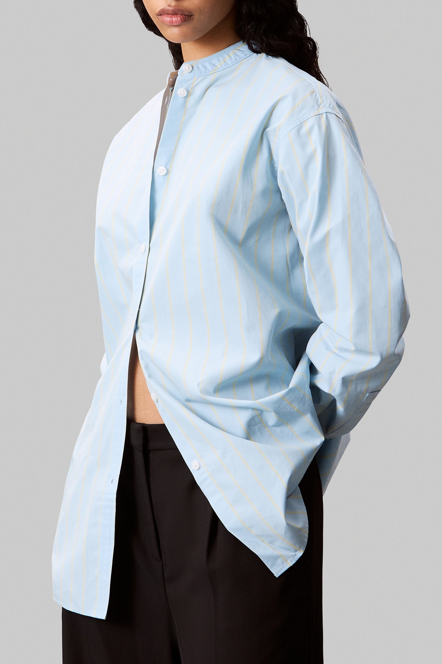 YD STRIPE RELAXED SHIRT COOL BLUE 3