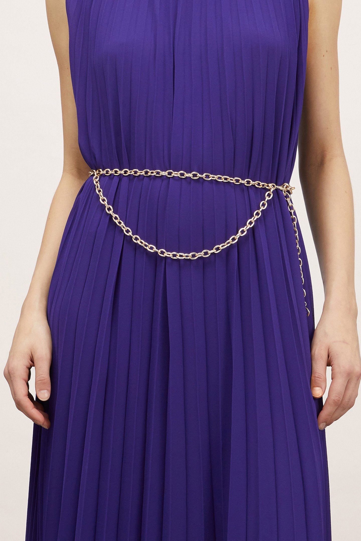 PLEATED MAXI DRESS VIOLET 5