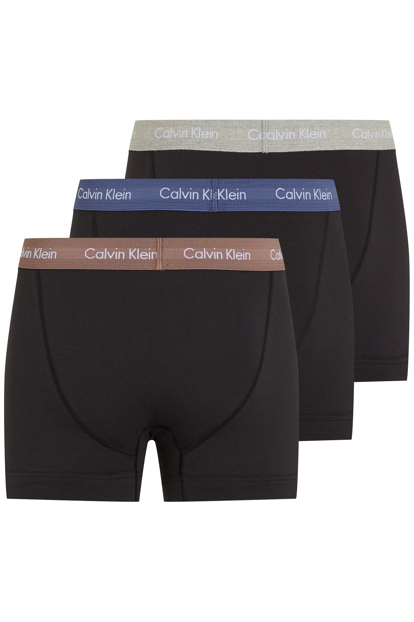 3 PACK TRUNKS - COTTON STRETCH B- R IRIS, GREY HEAT, DUSTY T 2