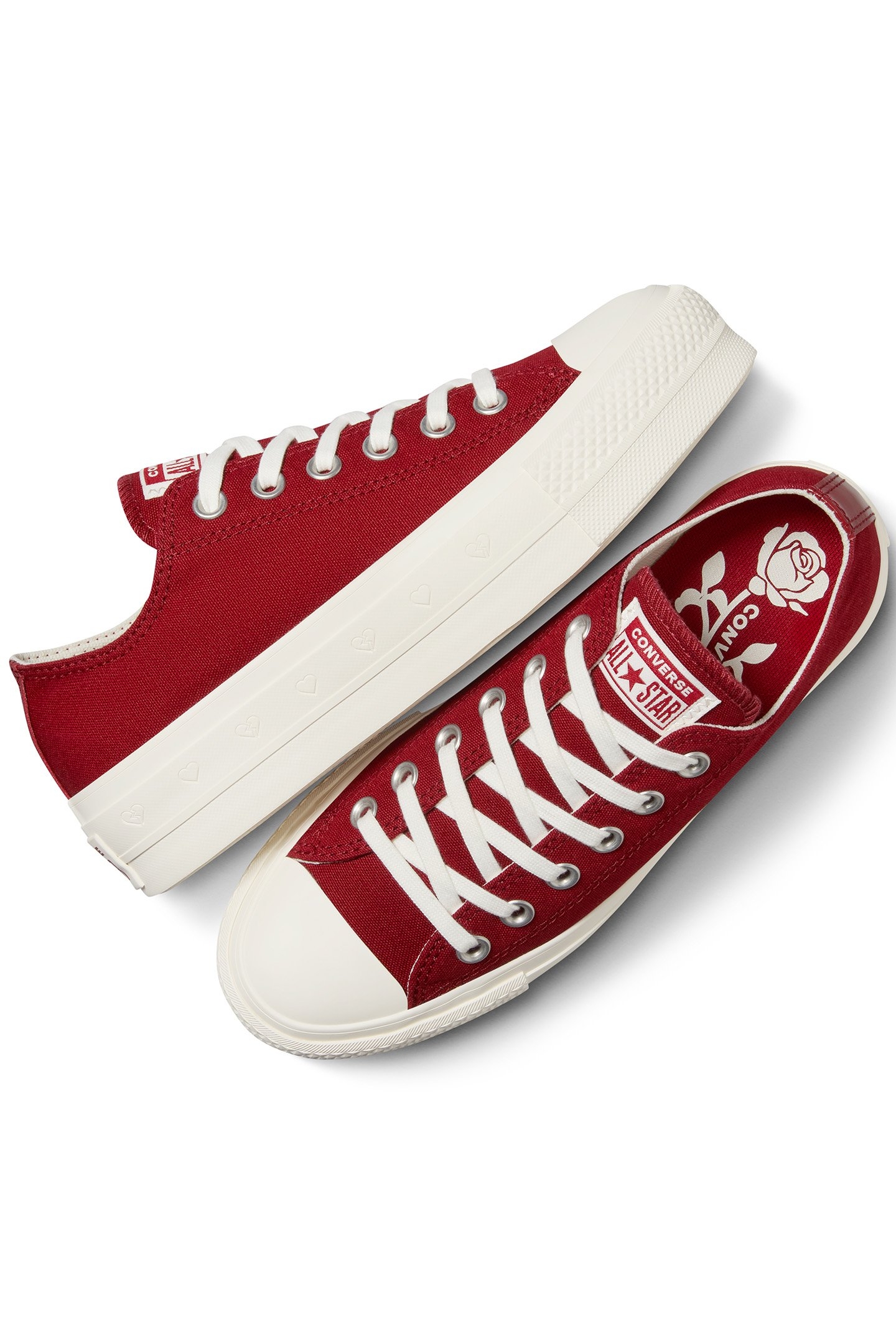 CHUCK TAYLOR ALL STAR LIFT PLATFORM HEARTS PARK RED/VINTAGE 3