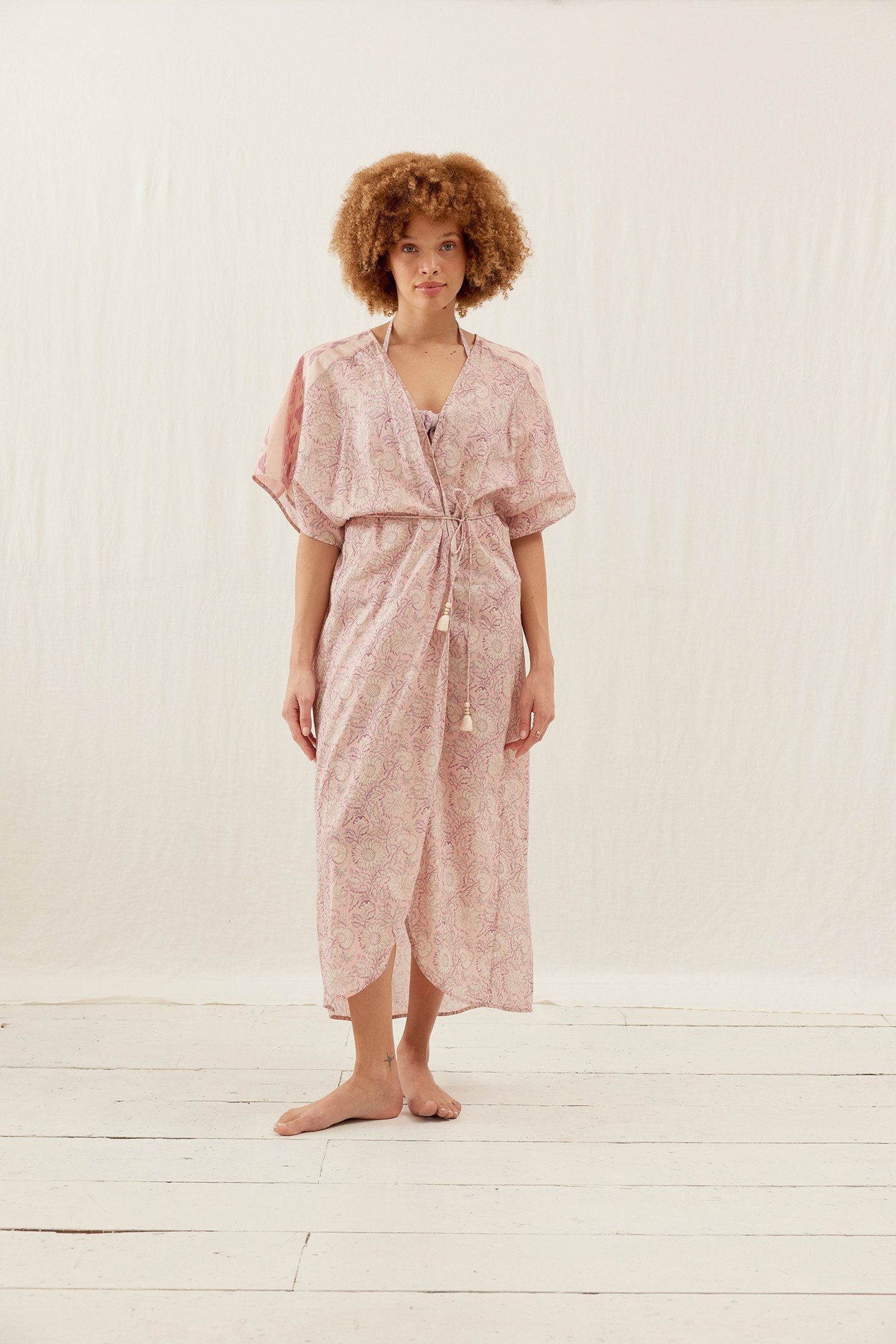 KIMONO CHILL PINK DAISY GARDEN 1