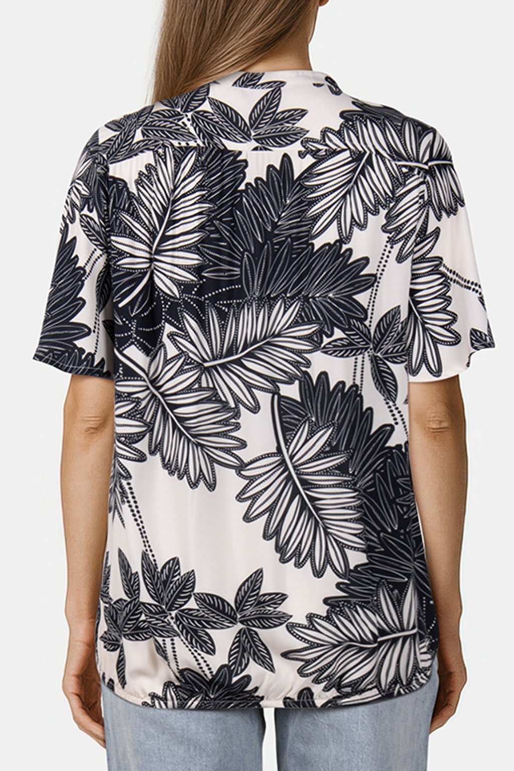 SHORT SLEEVE BLOUSE CARRY OFFWHITE WITH FLORET PRINT 2