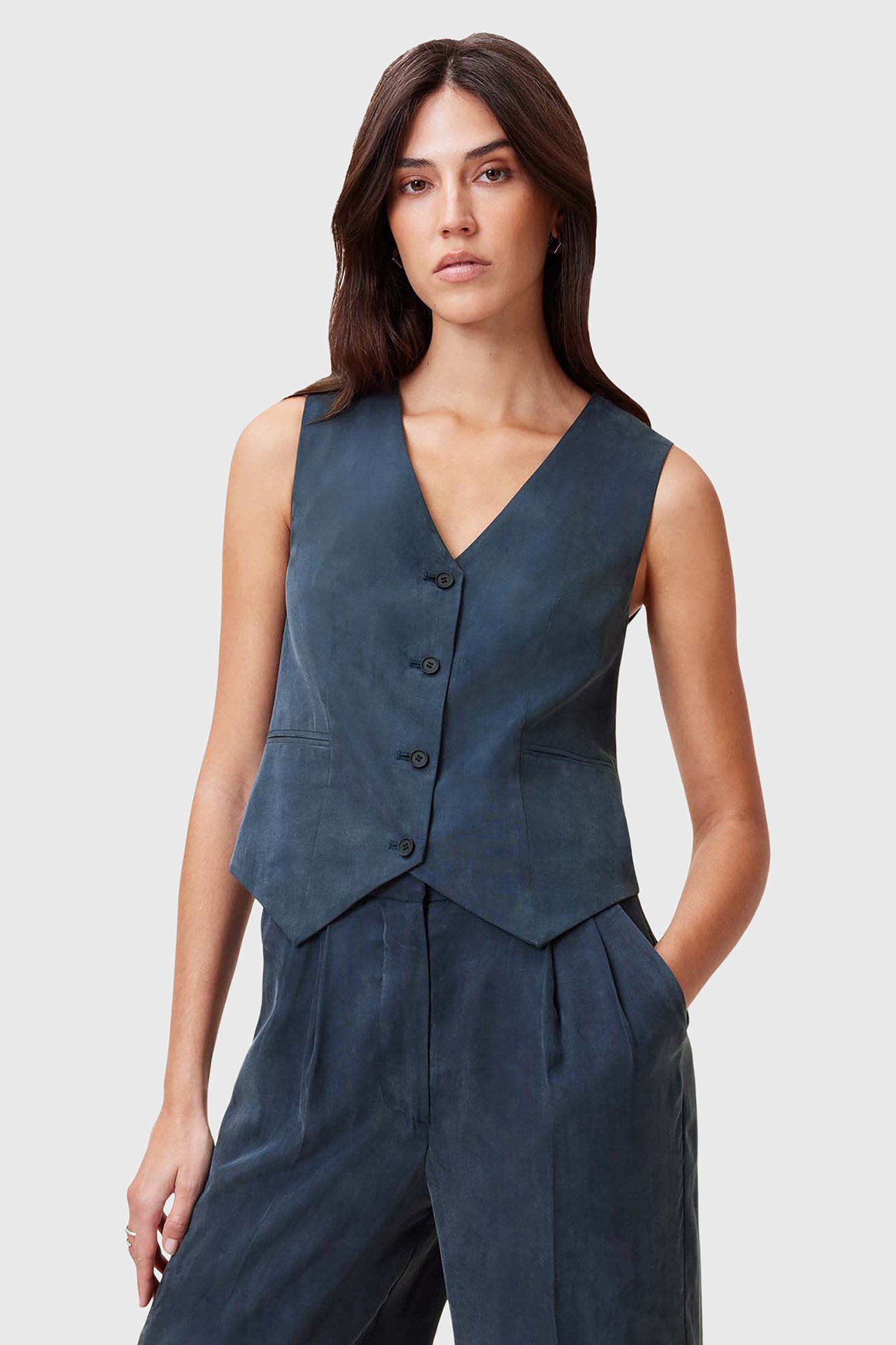 AVERIE TEN WAISTCOAT BLUEBERRY BLUE 1