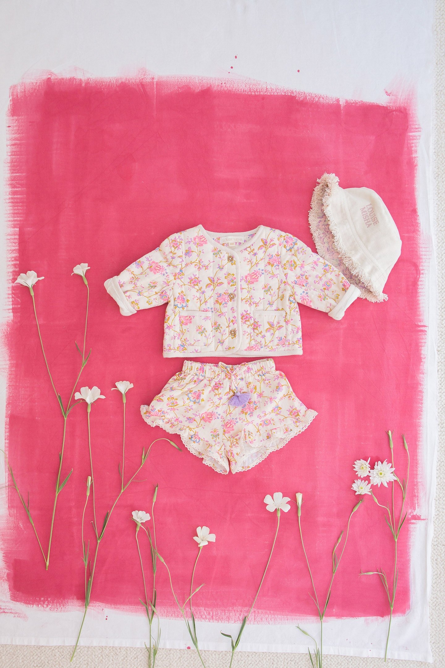 SHORTS VALLALOID CREAM BUCOLIA FIELDS 5