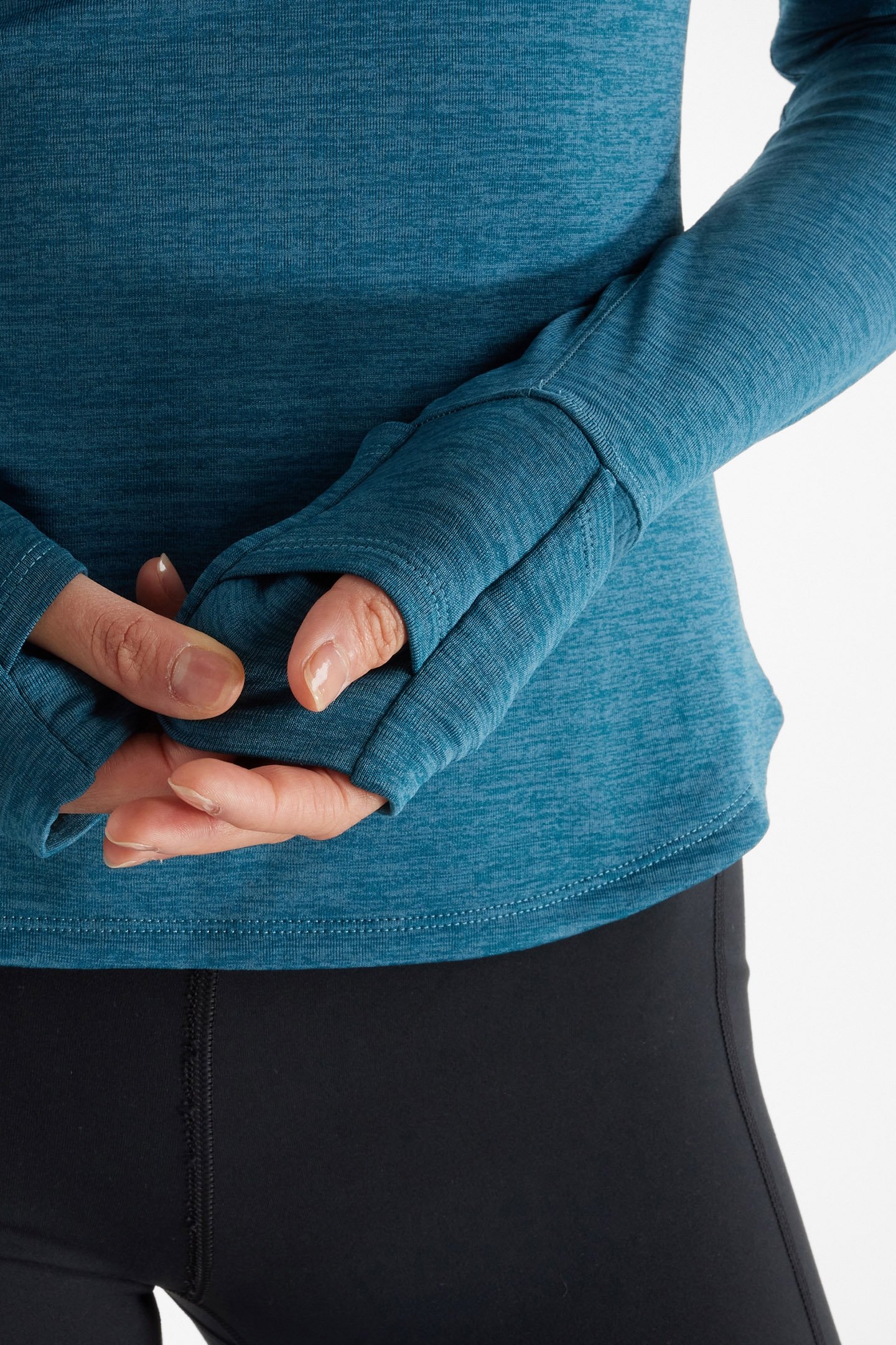 ATHLETICS HEAT GRID 1/2 ZIP TOP IN BLUE 8