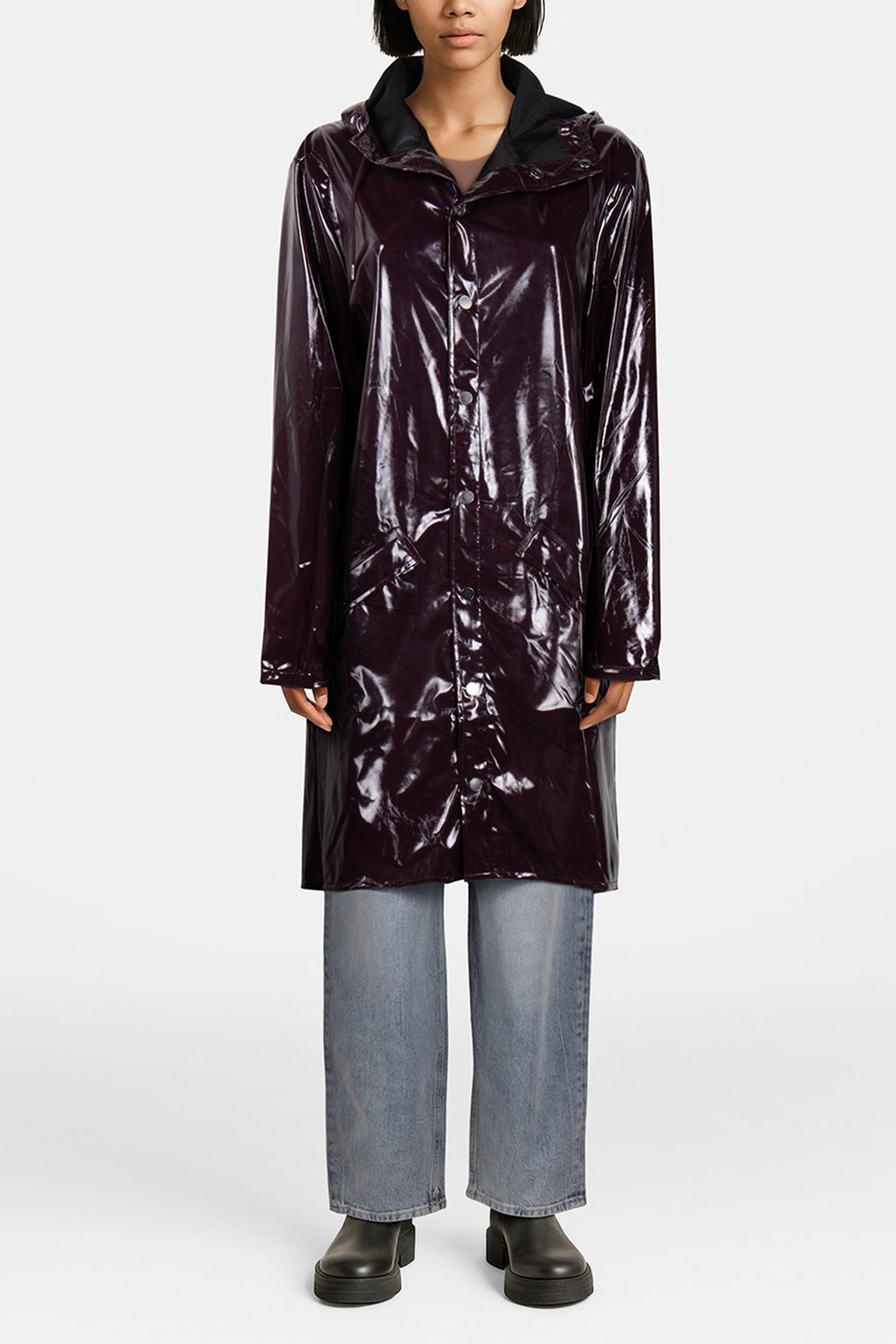 LONG JACKET W3 BURGUNDY UNISEX 2