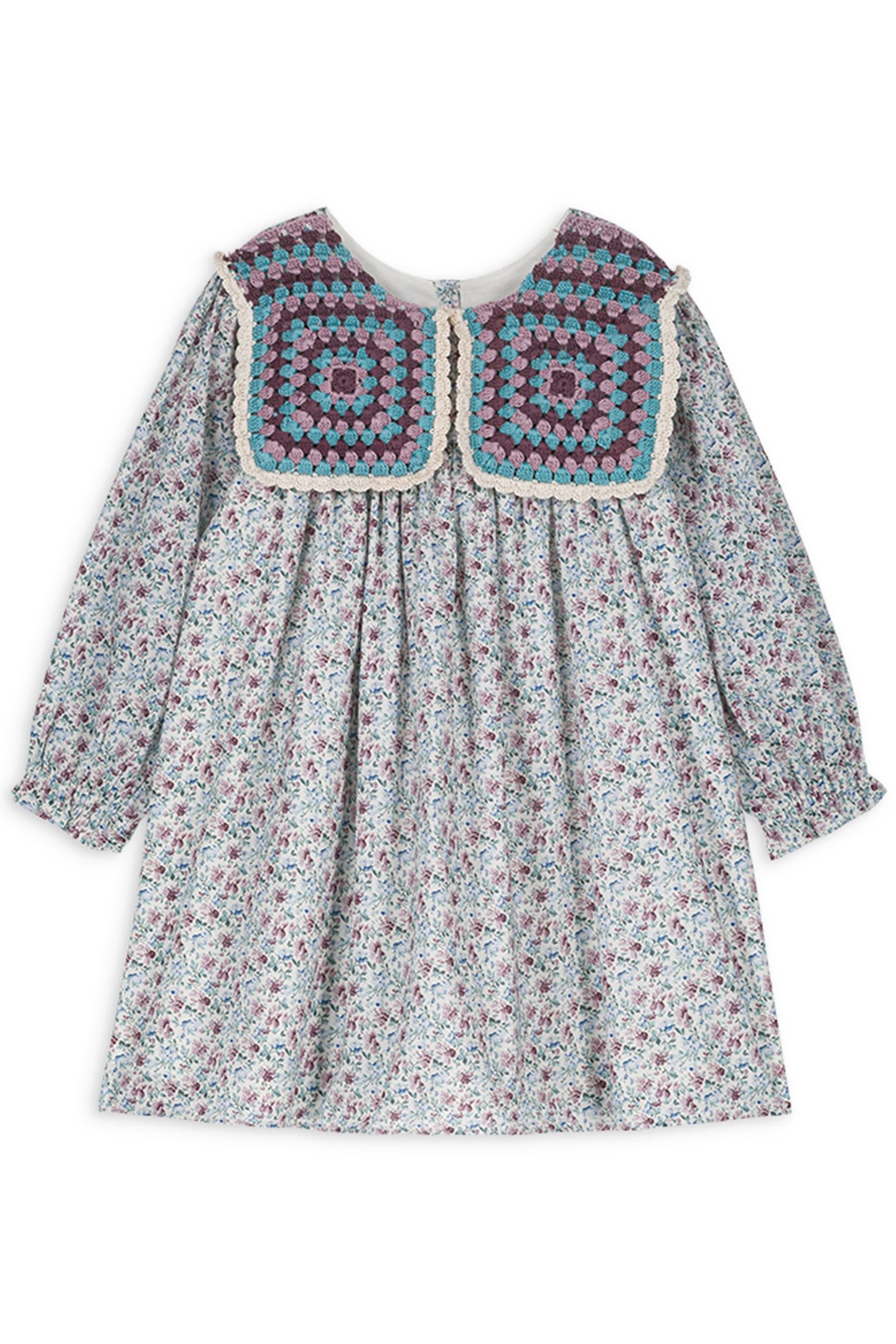 DRESS WARISE CREAM RETRO PANSY 1