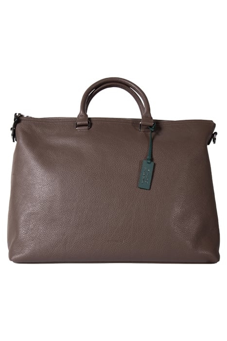 LARGE WORK TOTE BAG WITH HANDLE IN COFFEE BROWN 2