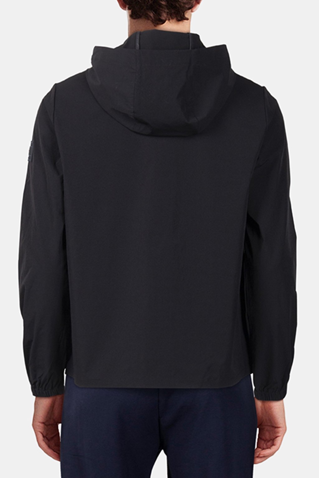 BADGE WOVEN FULL-ZIP HOODIE REGULAR FIT IN BLACK 2