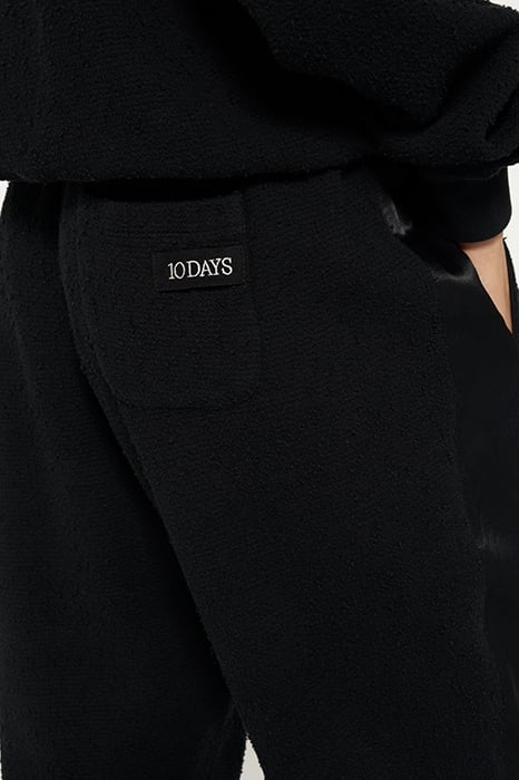 TEXTURE FLEECE JOGGER BLACK 6