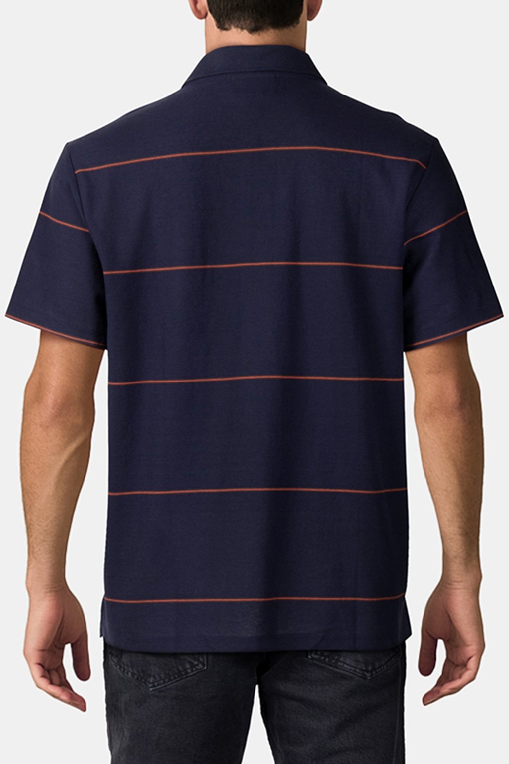 SS CROSS GRAIN STRIP RELAXED FIT POLO DARK SAPPHIRE 2