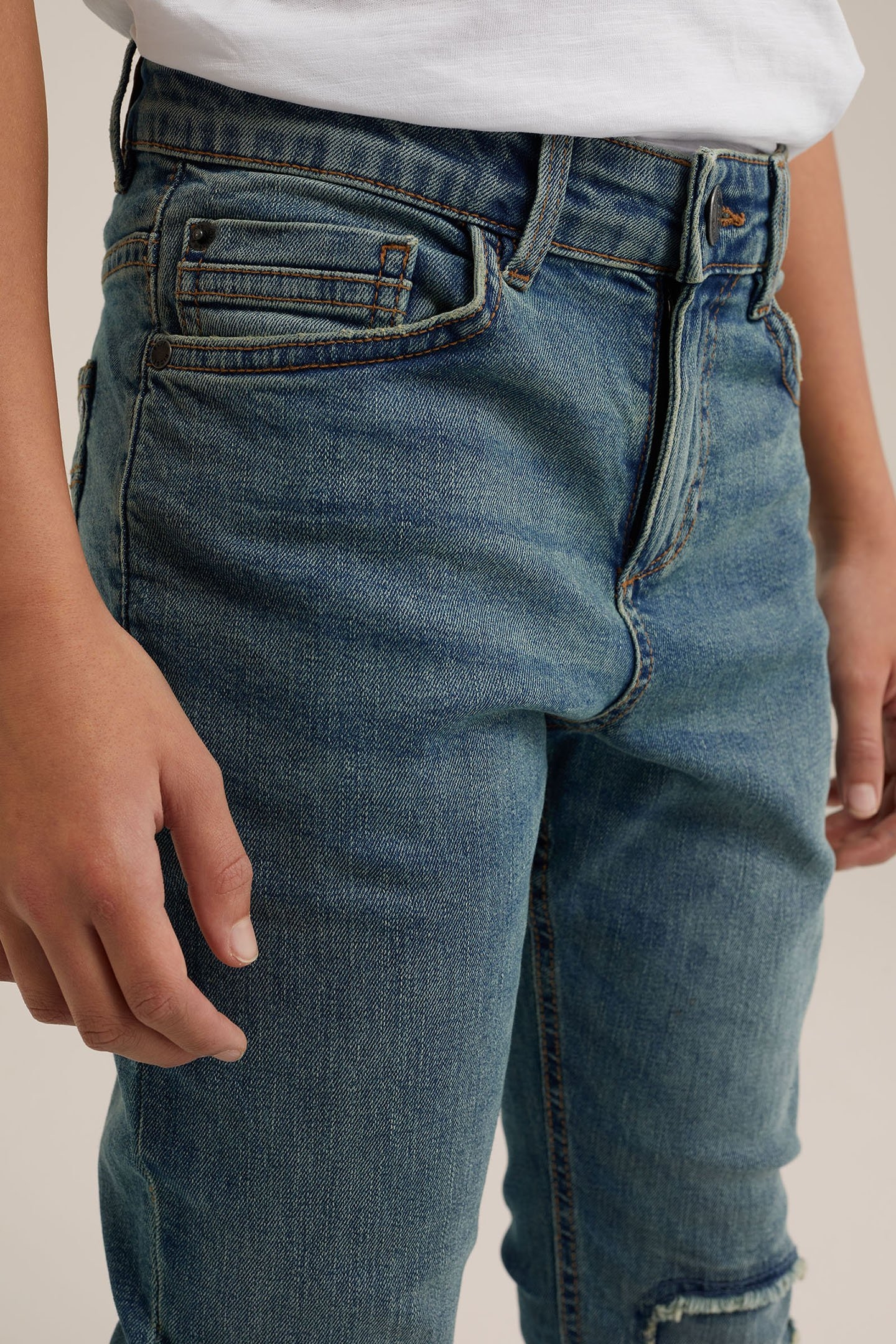 5-POCKET MID WAIST GREEN BLUE 5