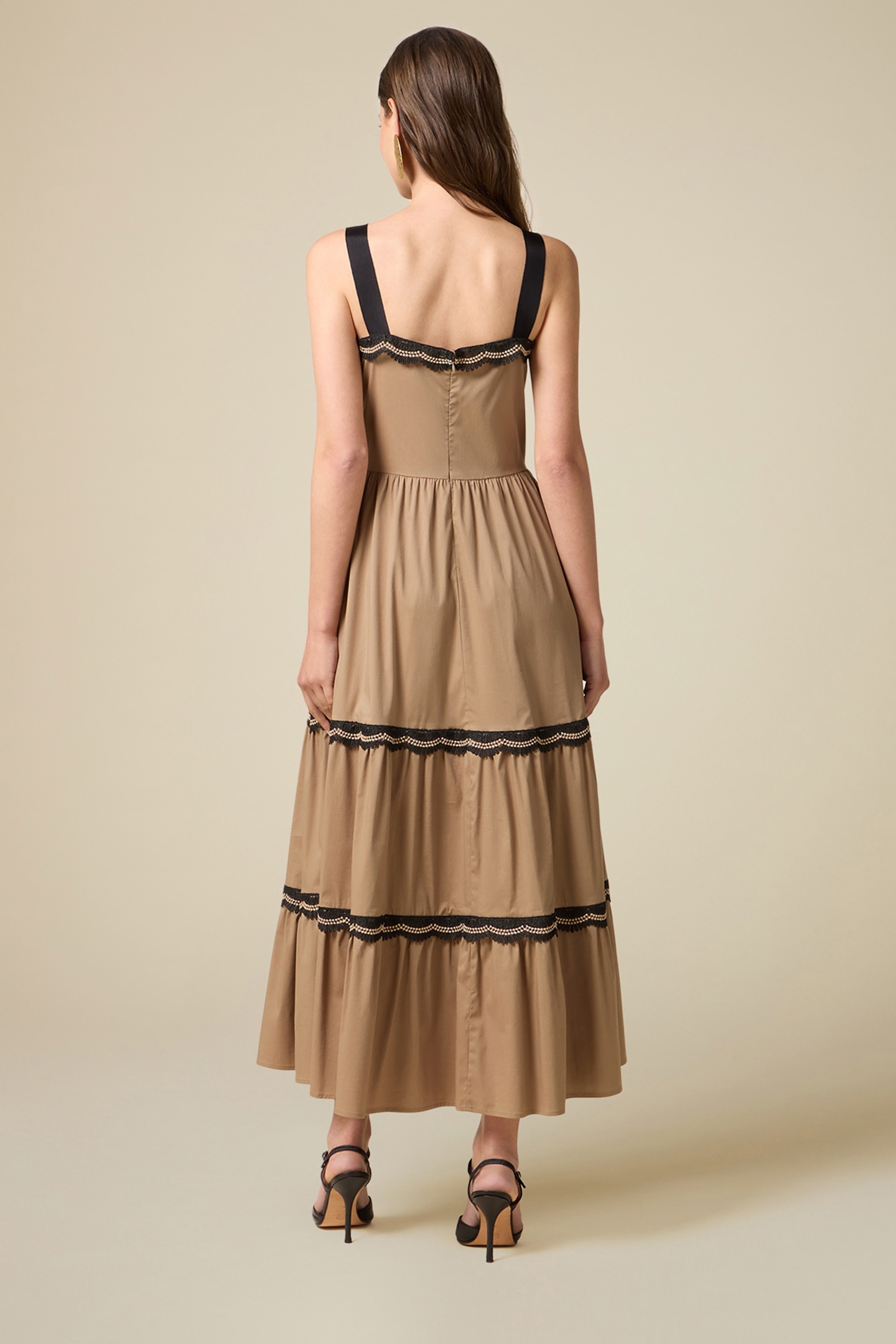 LONG DRESS WITH MACRAMÉ DETAILS NATURAL 2