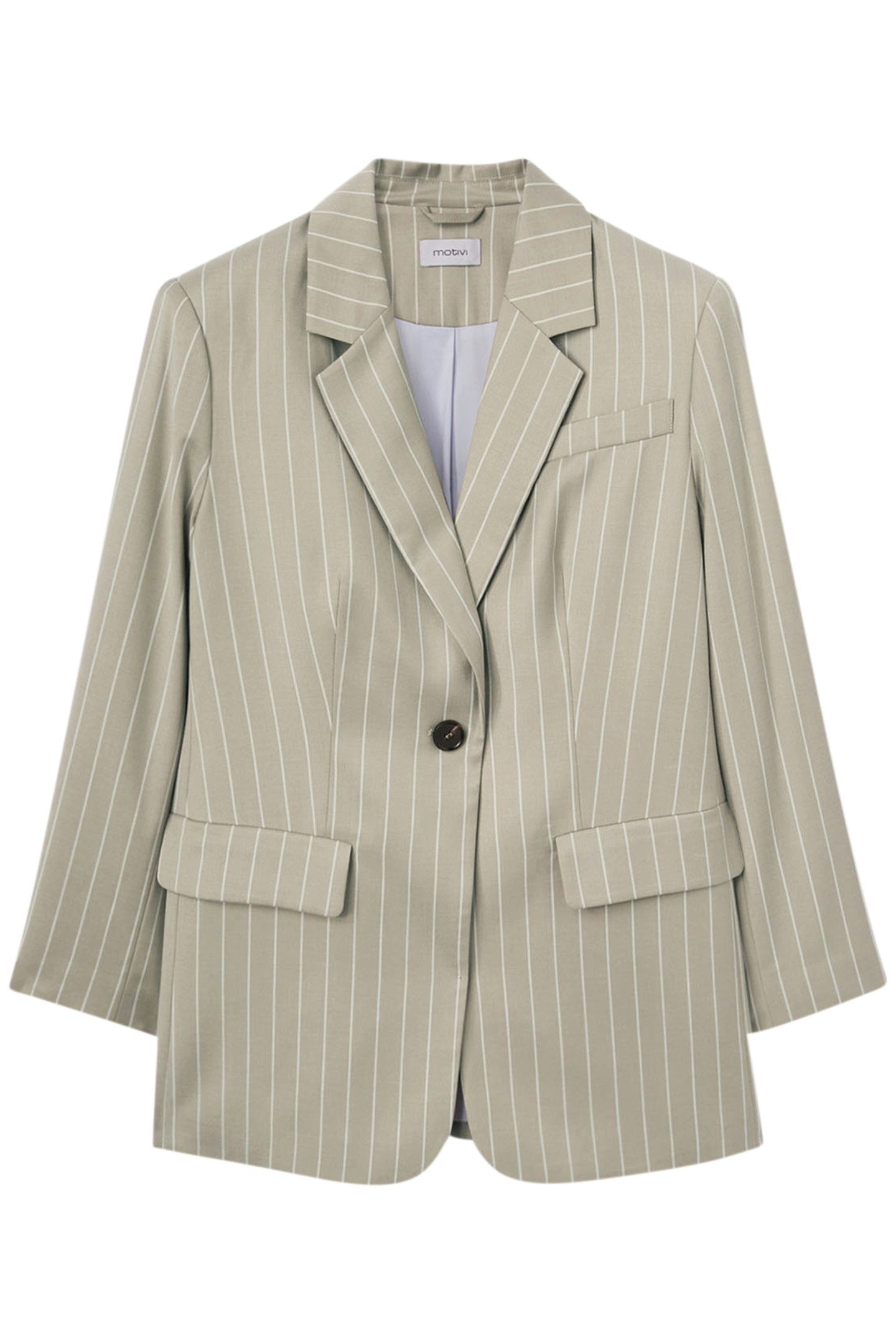 OVERSIZED PINSTRIPED BLAZER GREEN 4