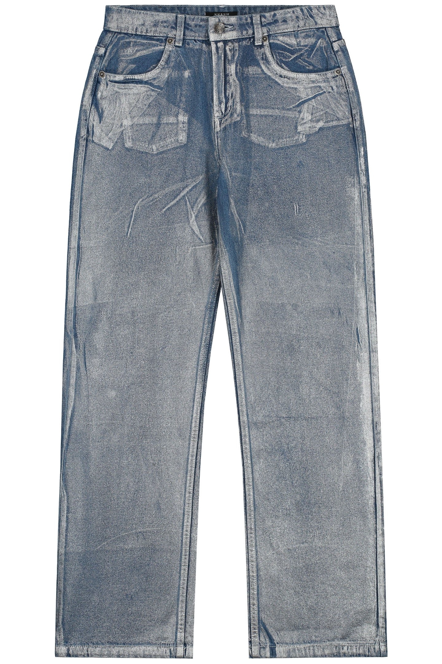 METALLIC PANTS LAVENDER BLUE 2