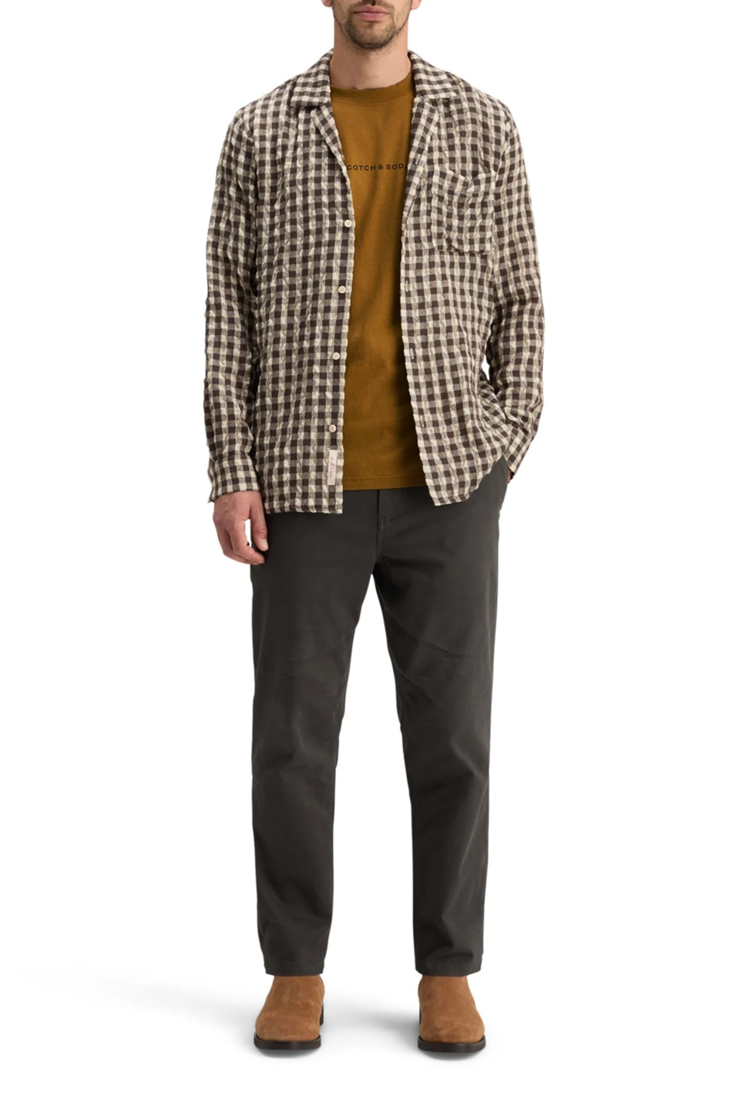 RELAXED FIT FRONT BACK ARTWORK T-SHIRT GOLDEN RUST 6