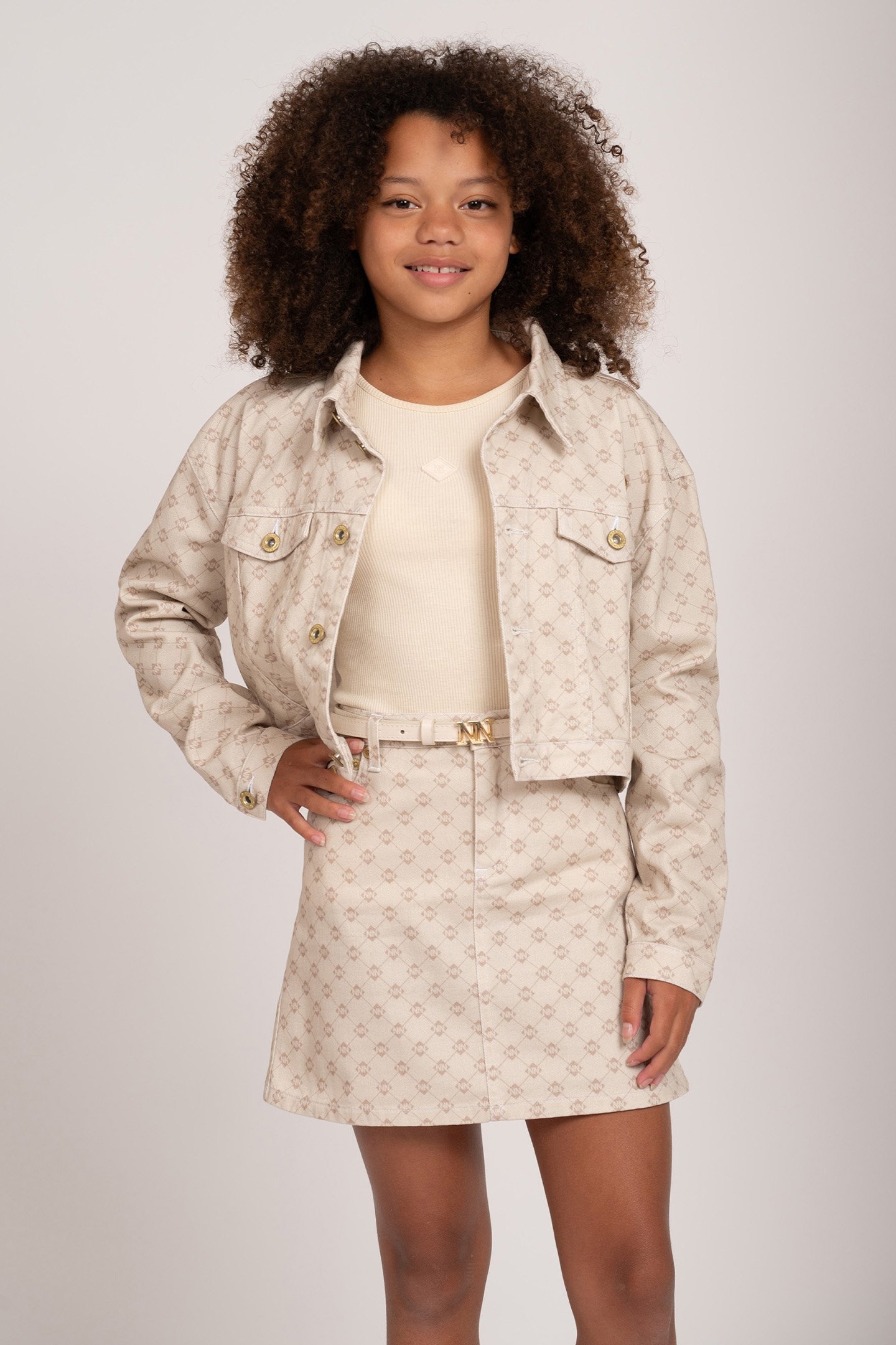 PRINTED TWILL JACKET KIT/HUMMUS 1