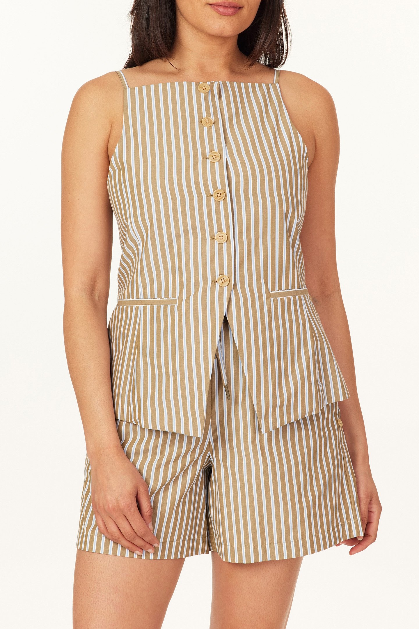 HIGH NECK VEST MARTINI OLIVE 1