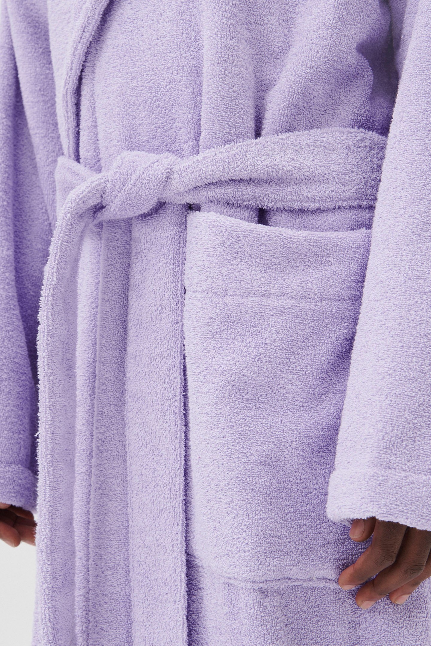 UNISEX HOODED BATHROBE LAVENDER 2