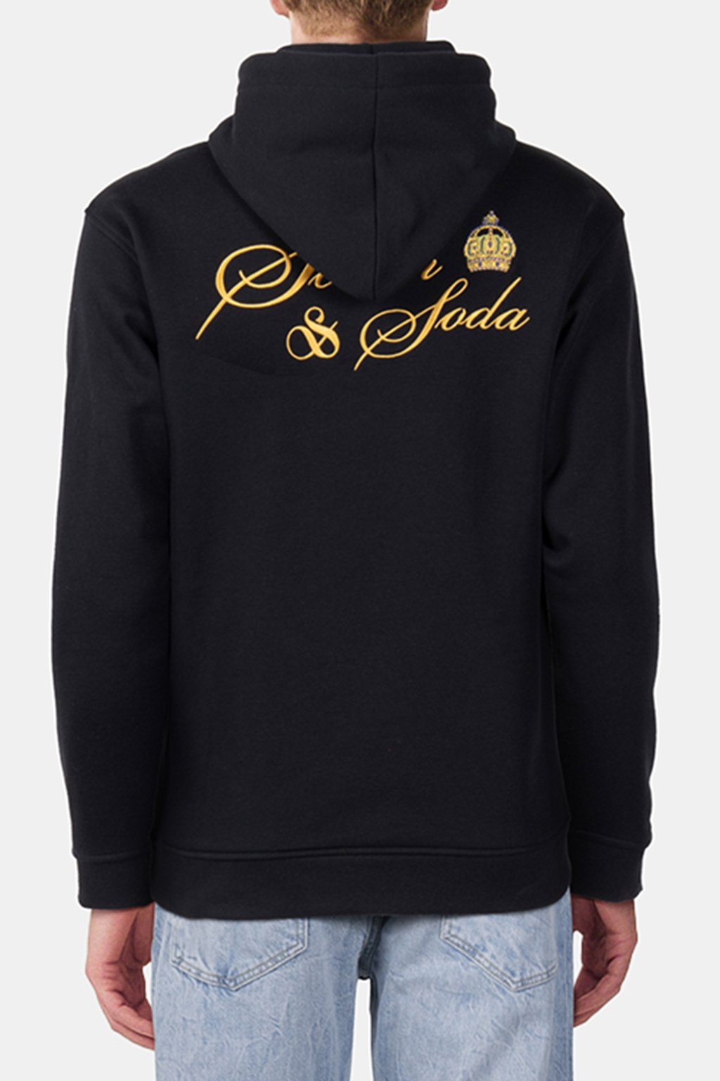 RELAXED FIT GRAPHIC FLEECE HOODIE BLACK 2