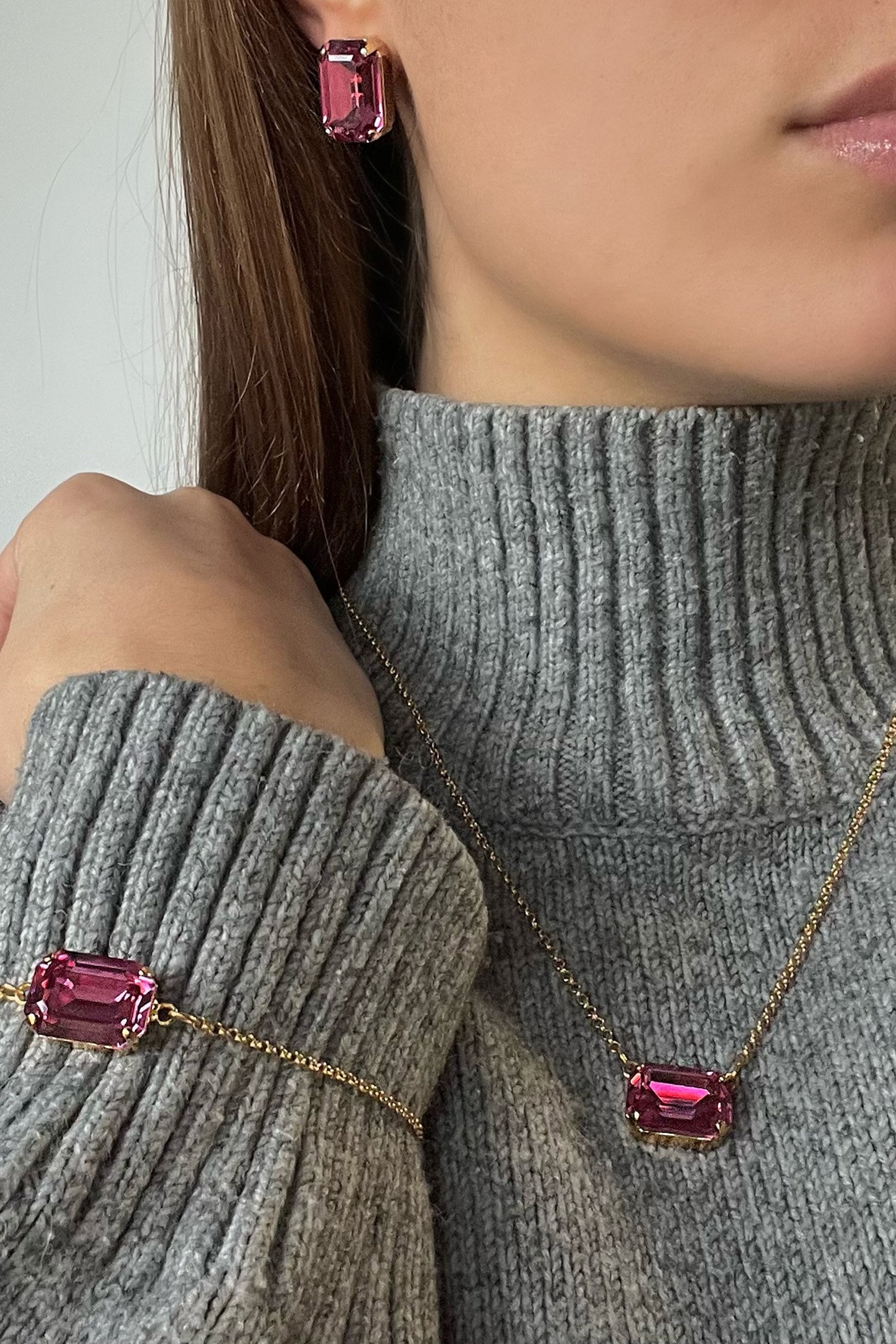 LADY DI NECKLACE LIGHT ROSE 2