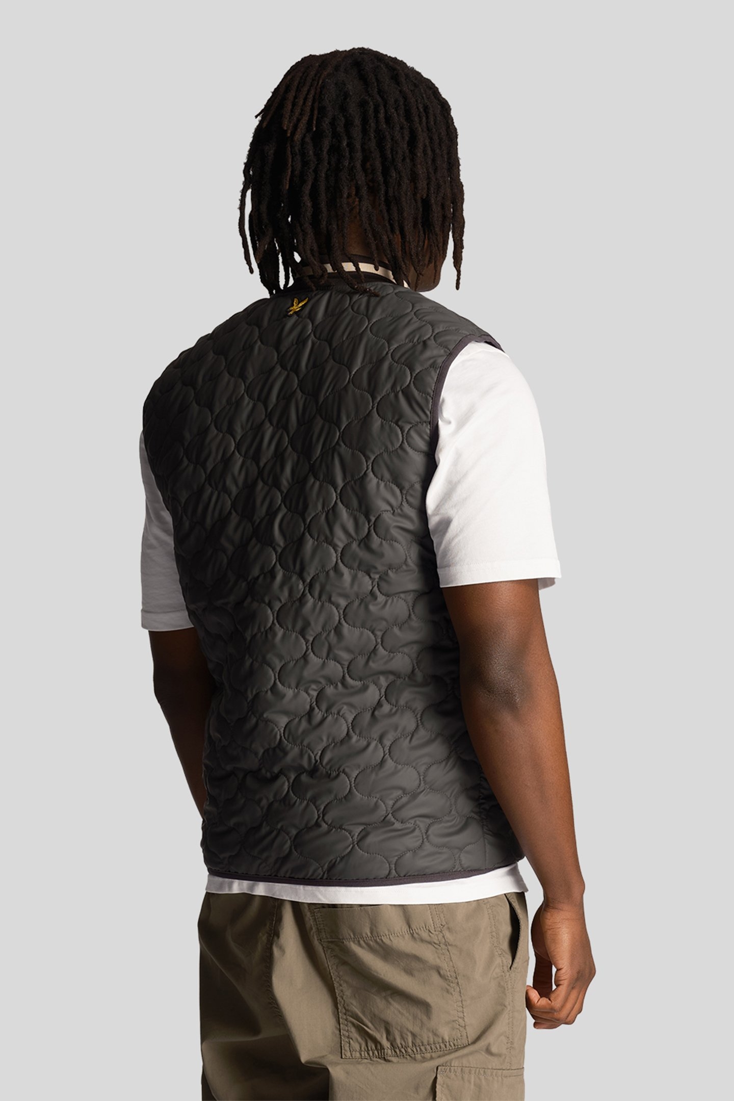 QUILTED GILET GUNMETAL 2