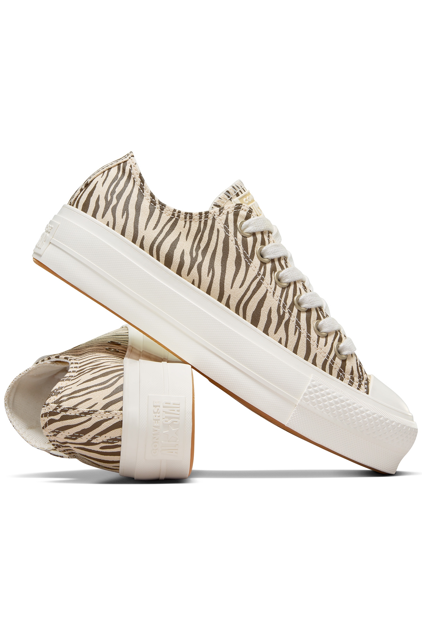 CHUCK TAYLOR ALL STAR LIFT ZEBRA PRINT EGRET/EGRET/ENGINE SM 5