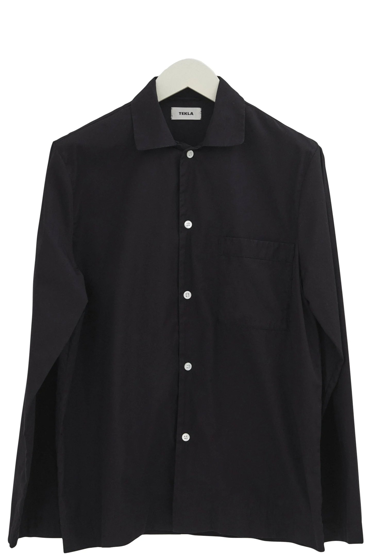 UNISEX POPLIN, PYJAMAS SHIRT BLACK 3
