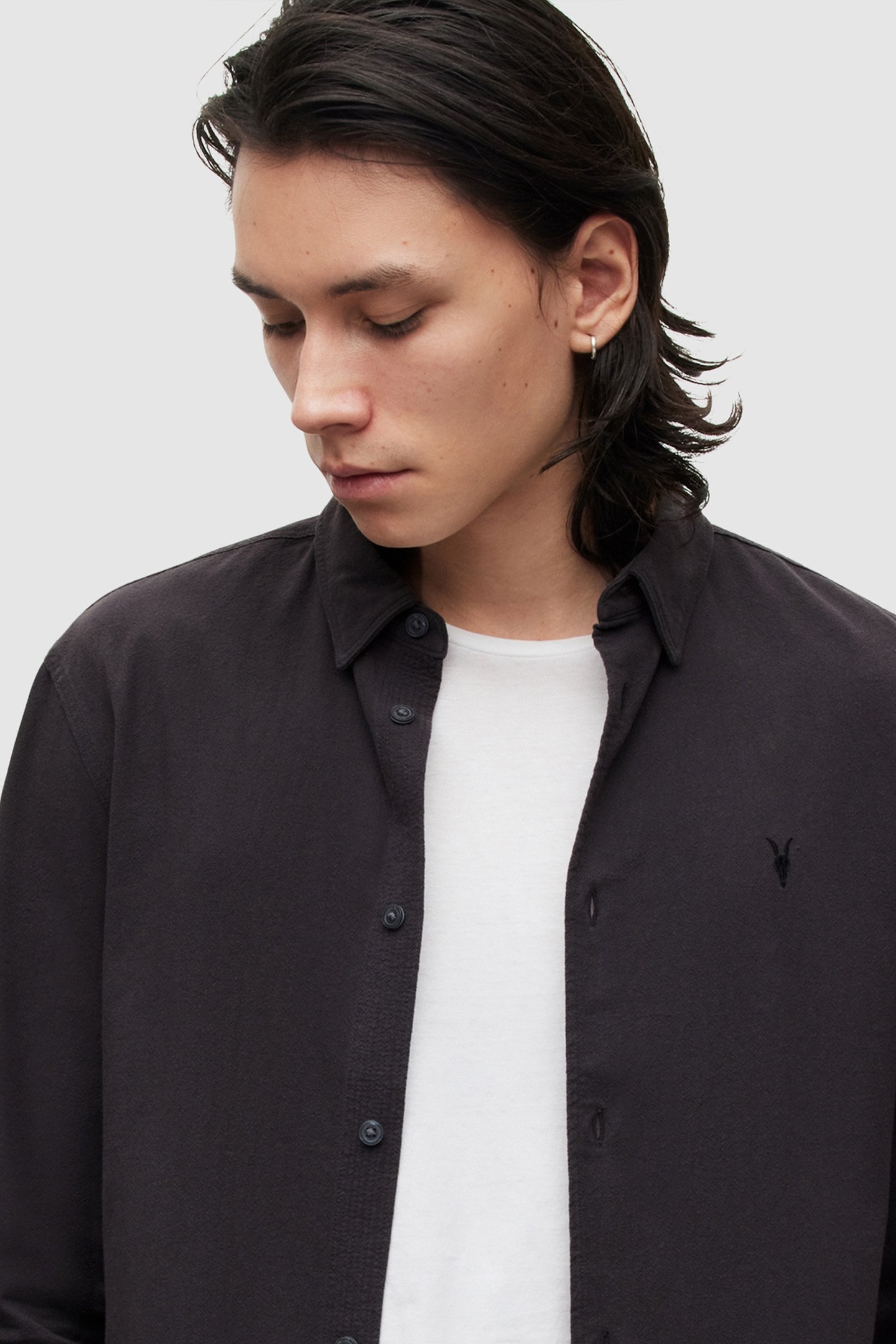 LOVELL LS SHIRT WASHED BLACK 5