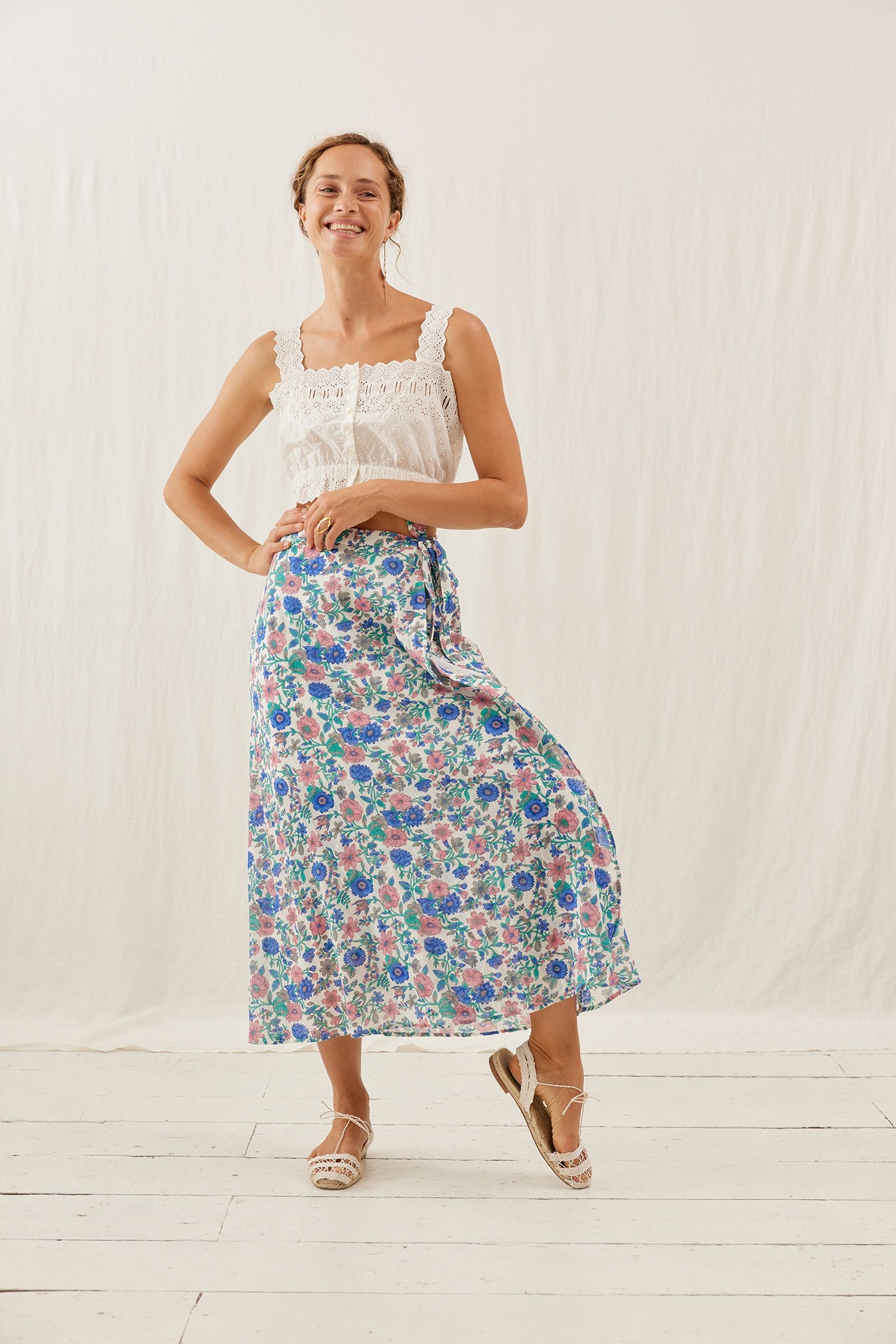 SKIRT LUCIA BLUE SUMMER MEADOW 2