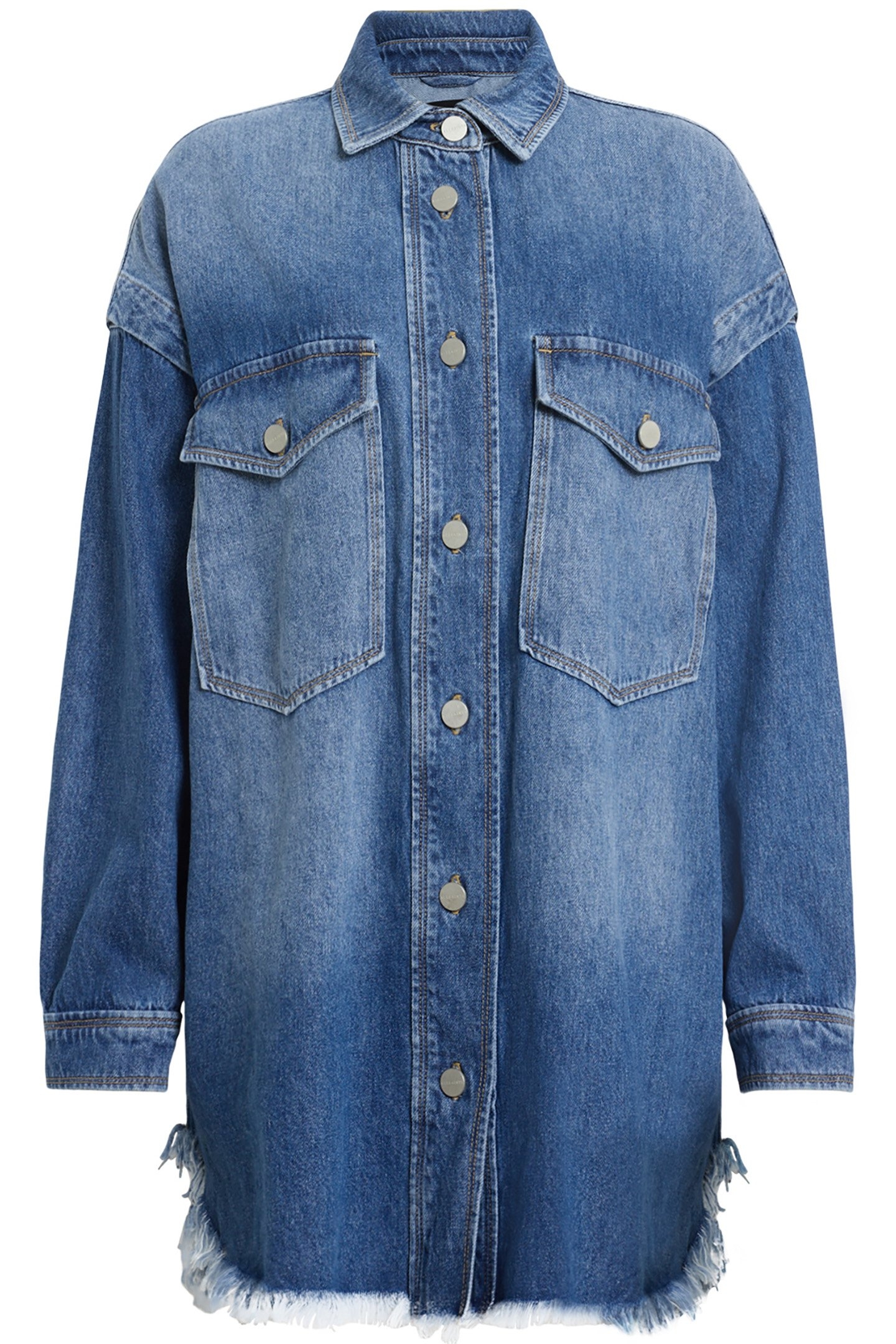 FAYE SNAP DRESS MID INDIGO 4