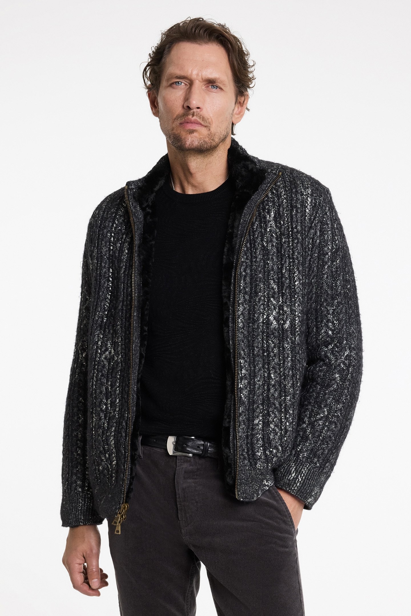 TRAMONTI REGULAR FIT LS Z BLACK 1