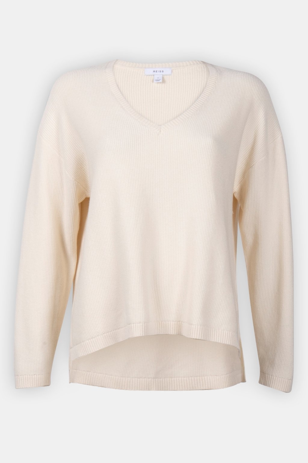 V-NECK KNIT JUMPER IVORY 4