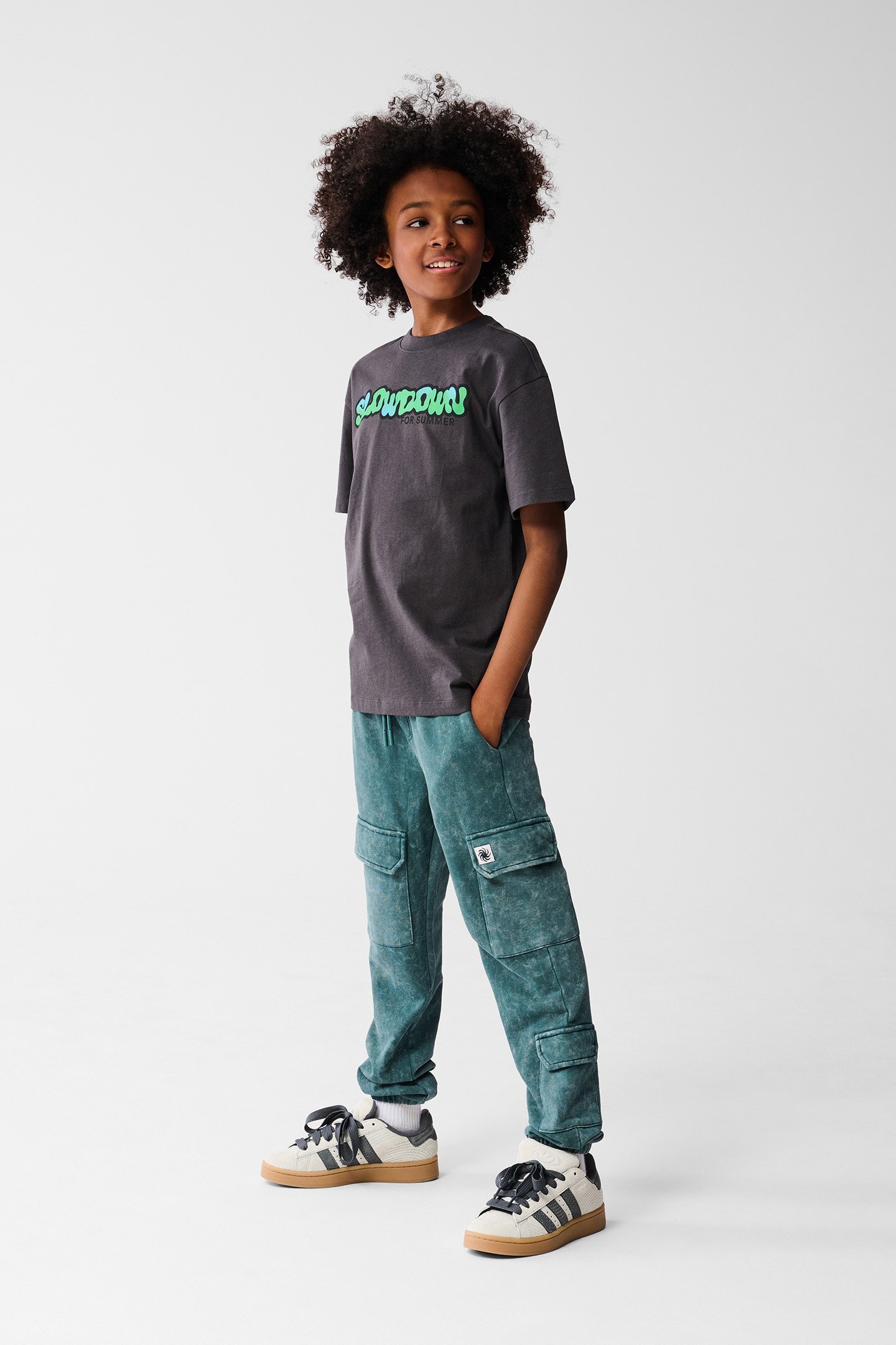 BOYS BAA-SBWASHED CARGO PANTS DARKBLUE 1