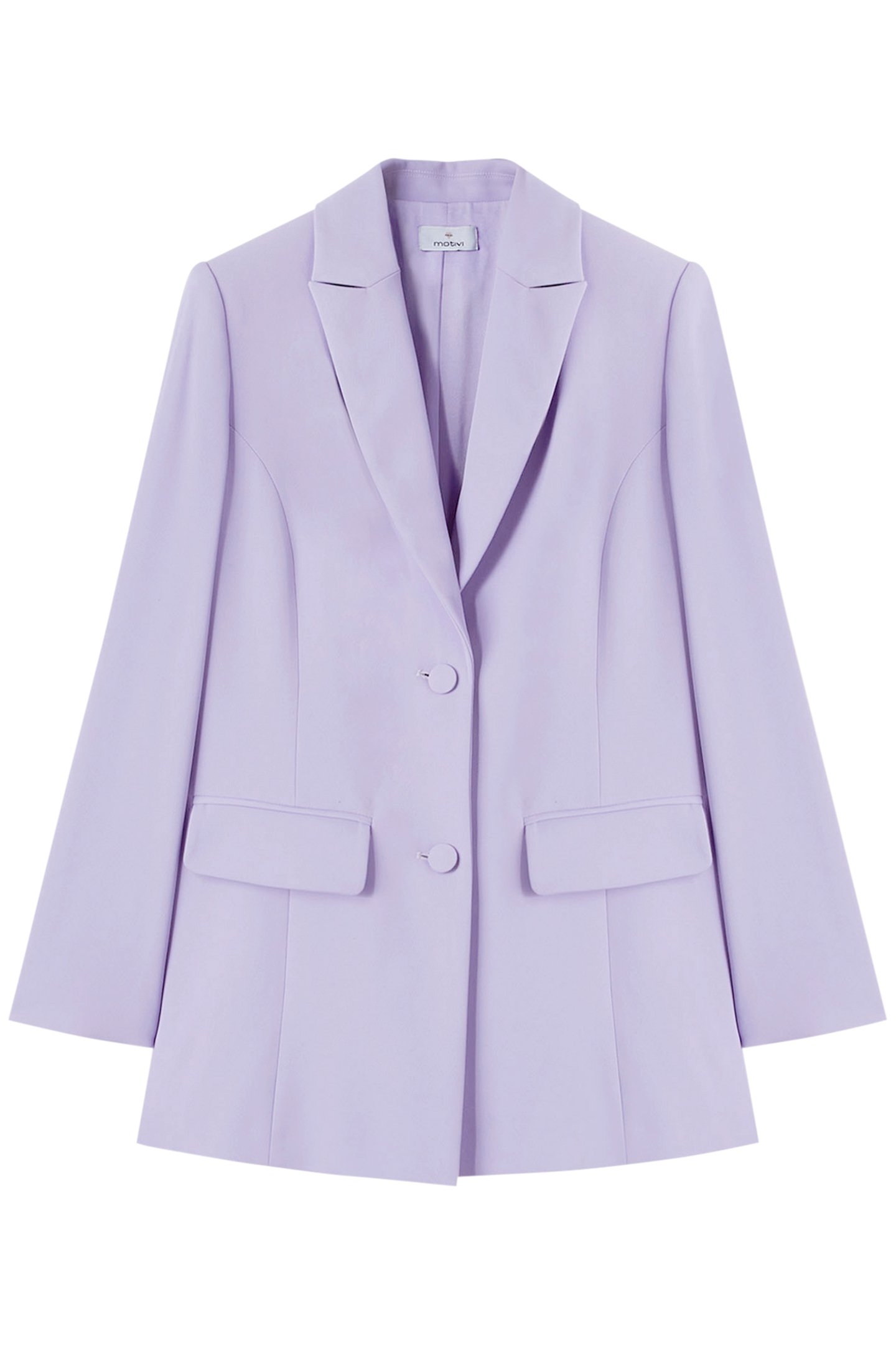 LONG SINGLE-BREASTED BLAZER VIOLET 3