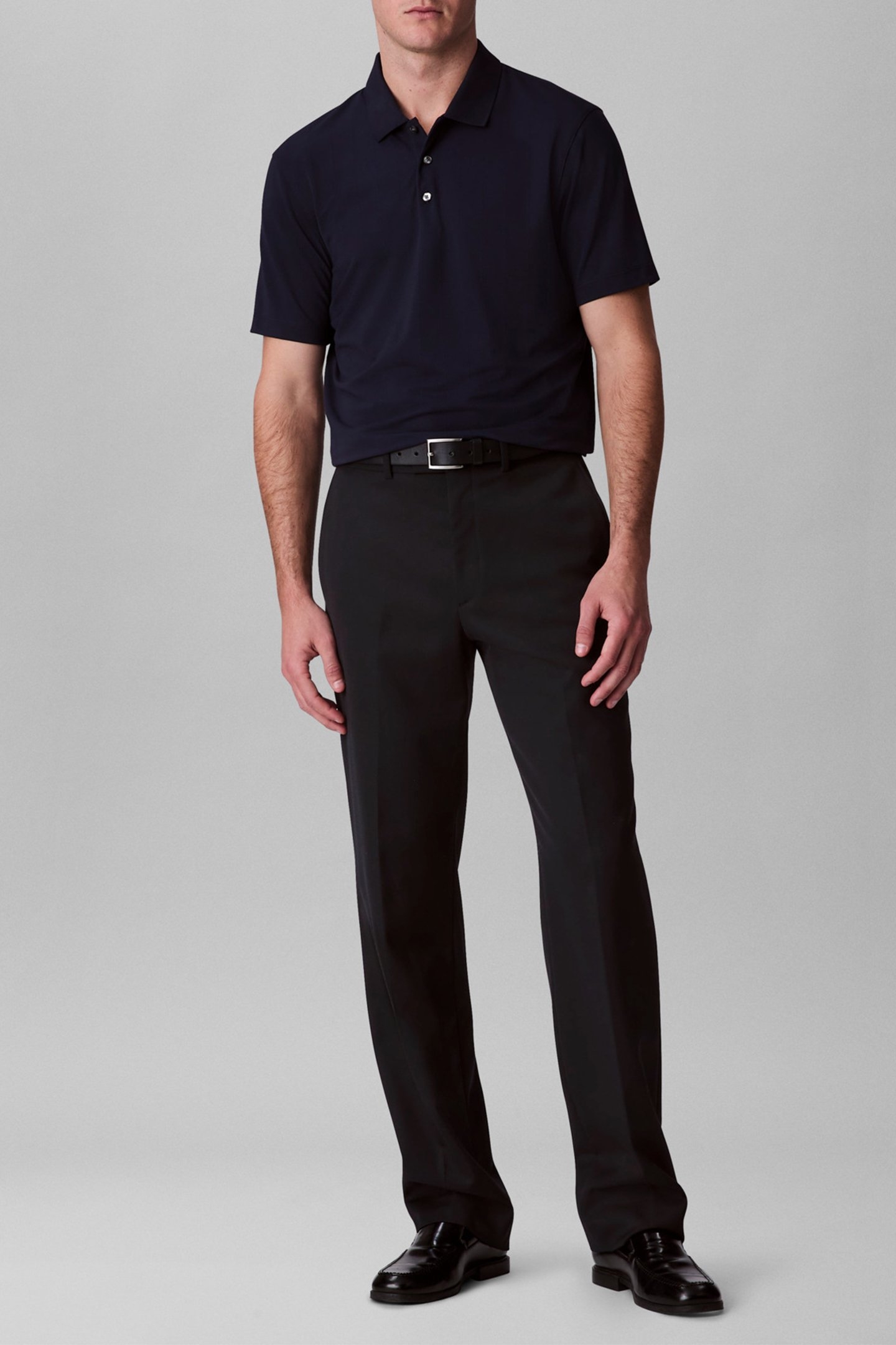 RELAXED FIT SHORT SLEEVE STRIPE POLO DARK SAPPHIRE 2