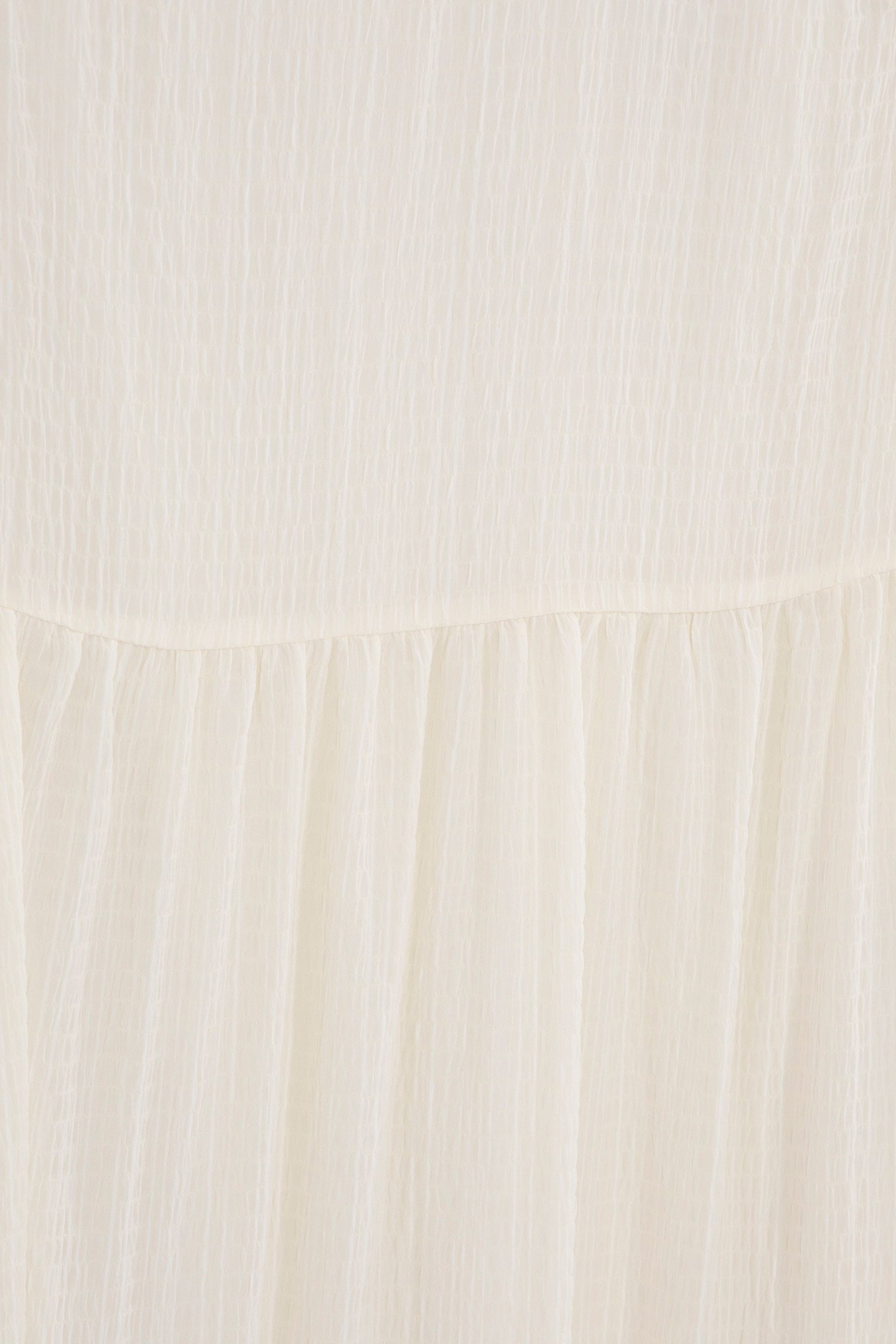 WHITE VOILE MAXI DRESS WITH CHECK PATTERN EFFECT 4