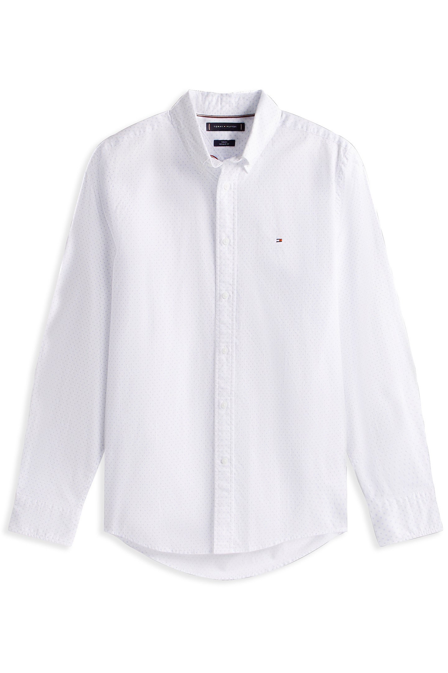 FLEX POPLIN SLIM FIT LS SHIRT WHITE/BREEZY BLUE 4