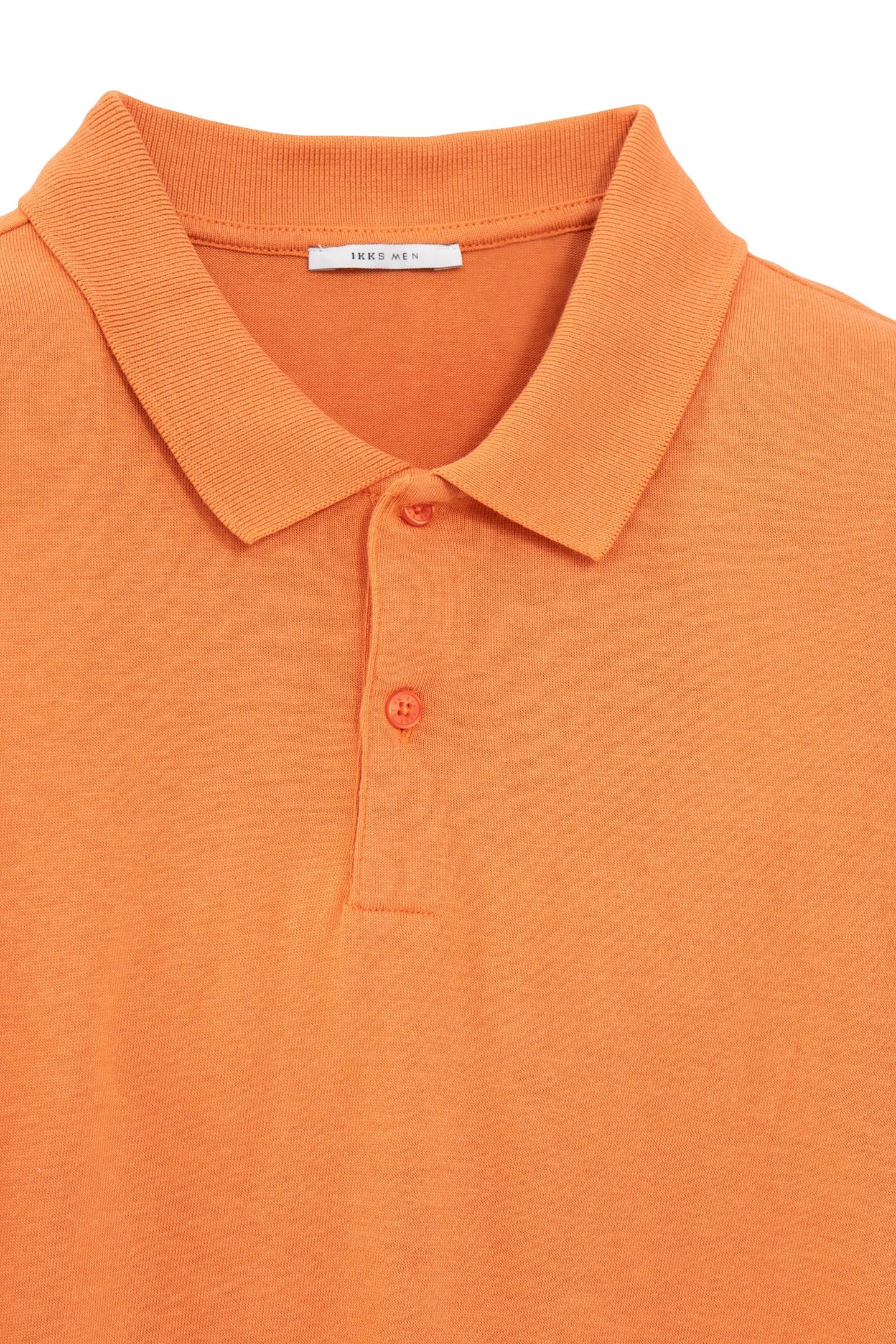 ORANGE COTTON MODAL BLEND POLO SHIRT 7