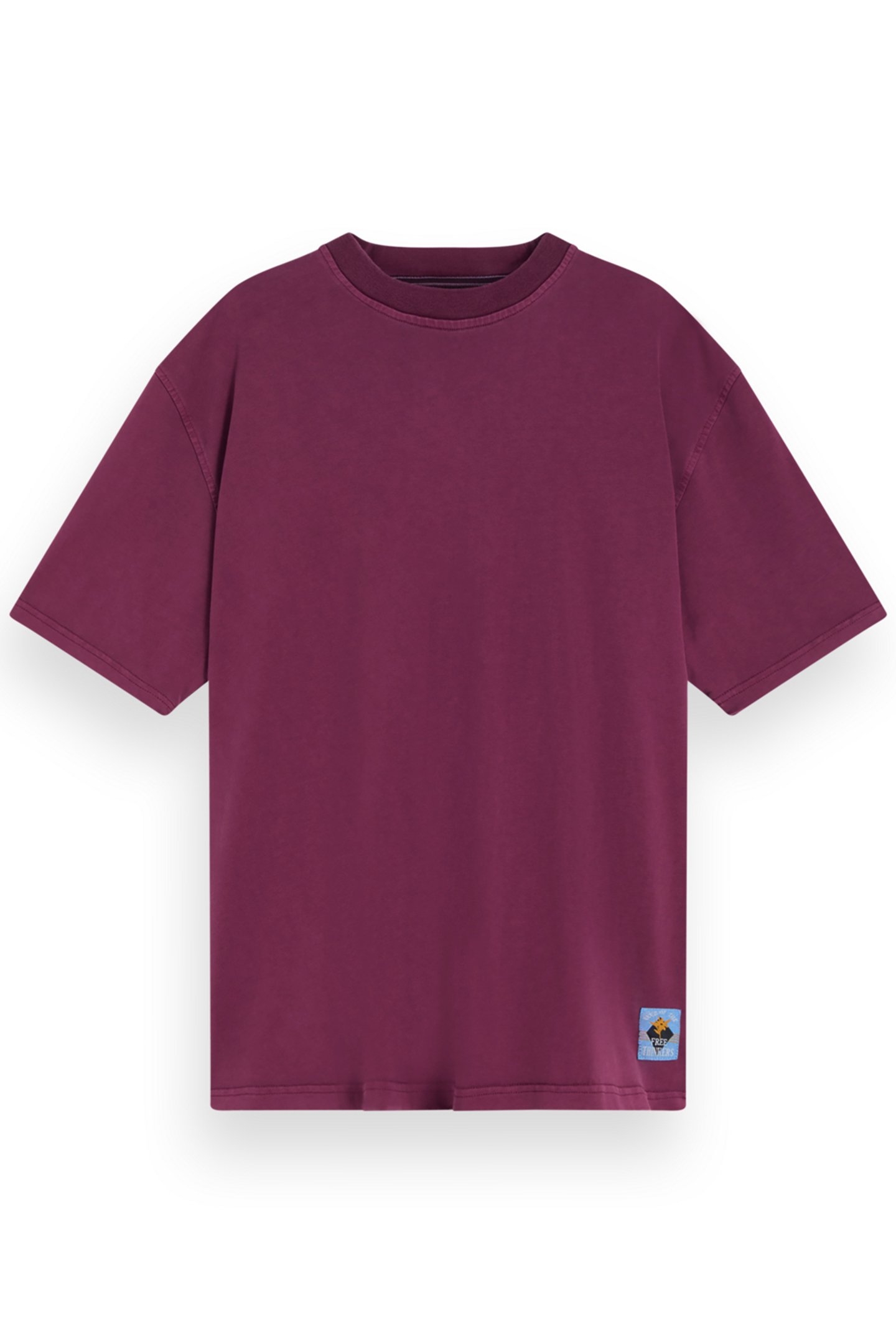 CUT + SEW GARMENT DYE T-SHIRT BERRY 4